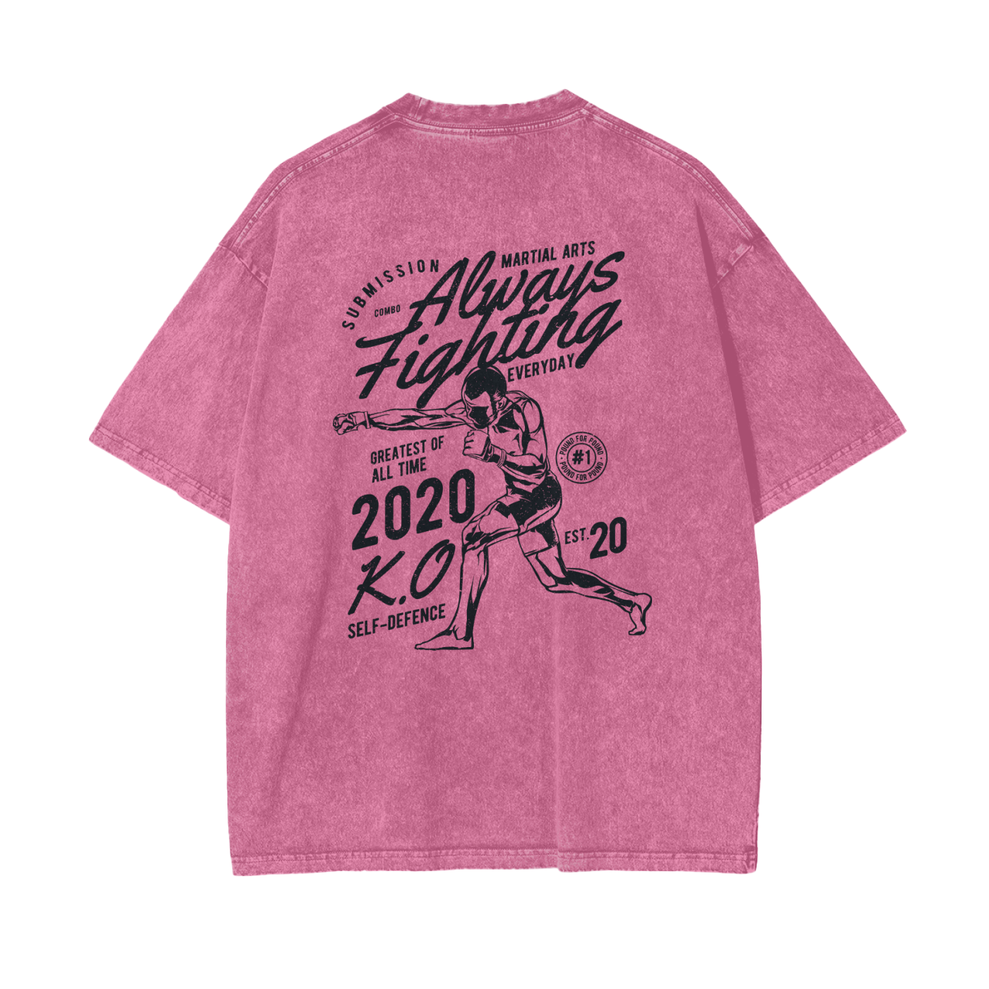 Always Fighting Black Text T-shirt - ARETE