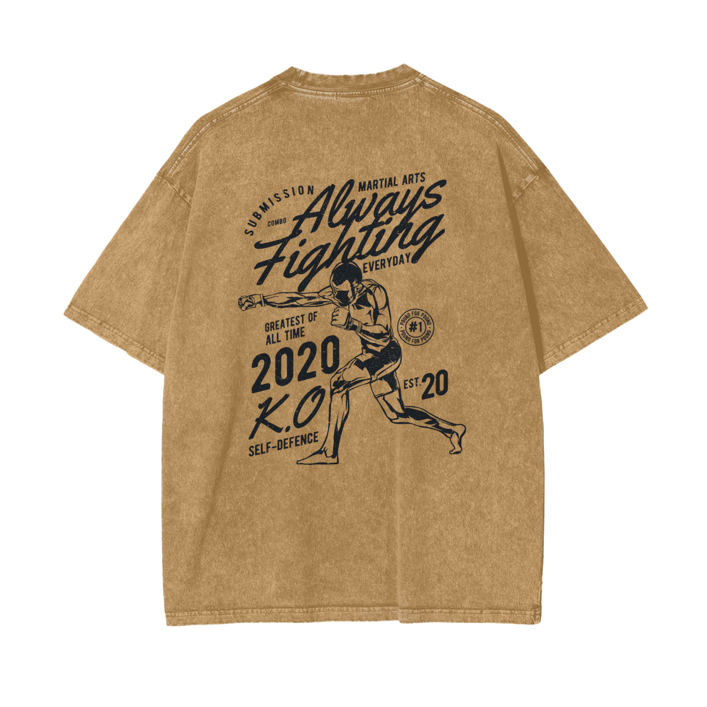 Always Fighting Black Text T-shirt - ARETE
