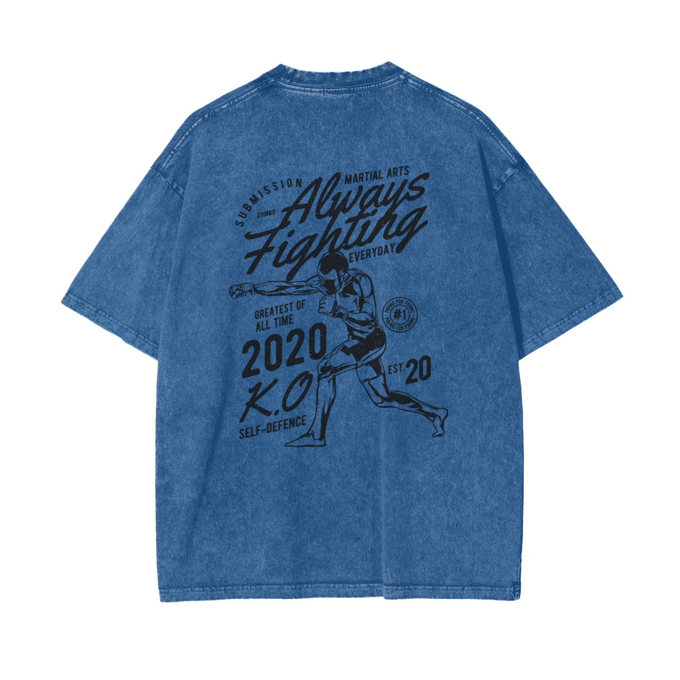 Always Fighting Black Text T-shirt - ARETE