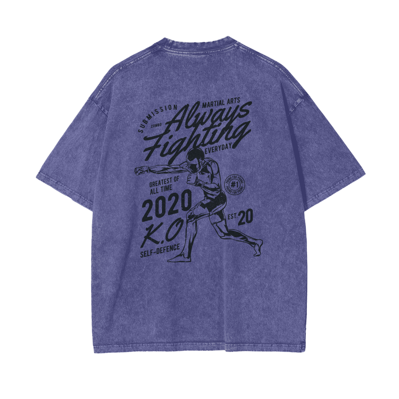 Always Fighting Black Text T-shirt - ARETE