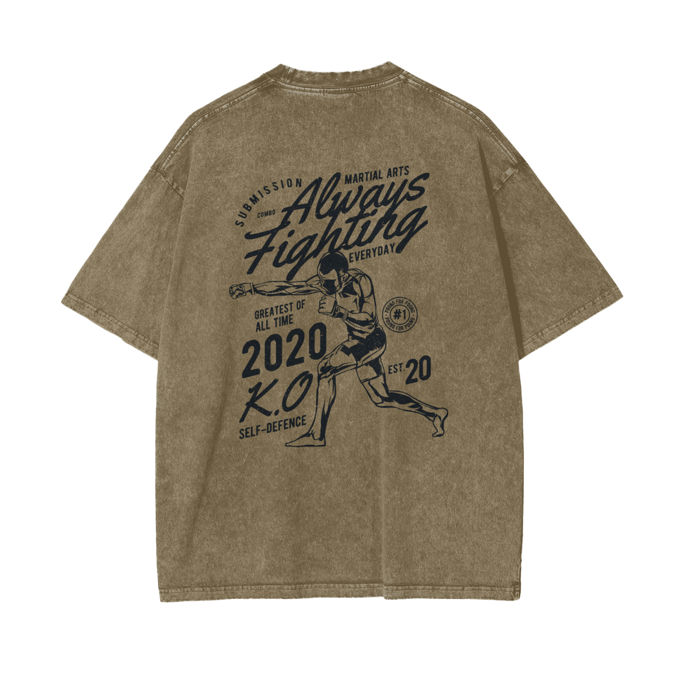 Always Fighting Black Text T-shirt - ARETE