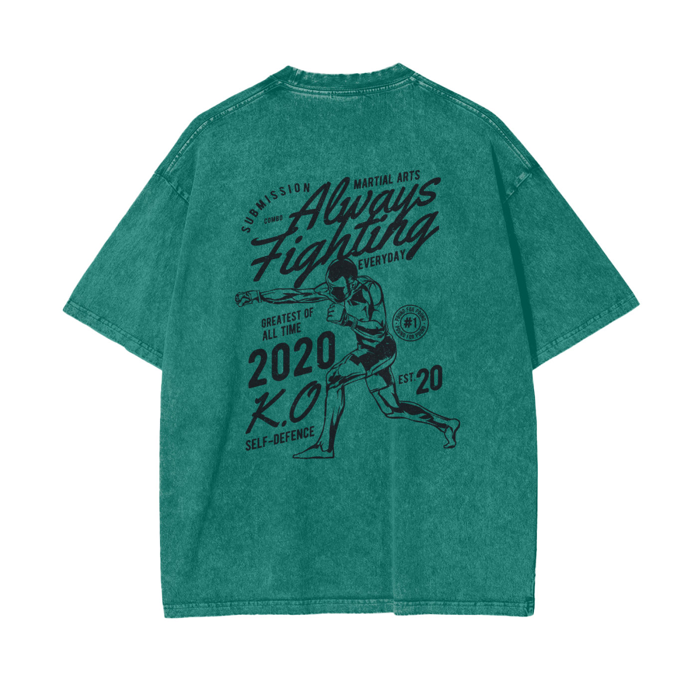 Always Fighting Black Text T-shirt - ARETE