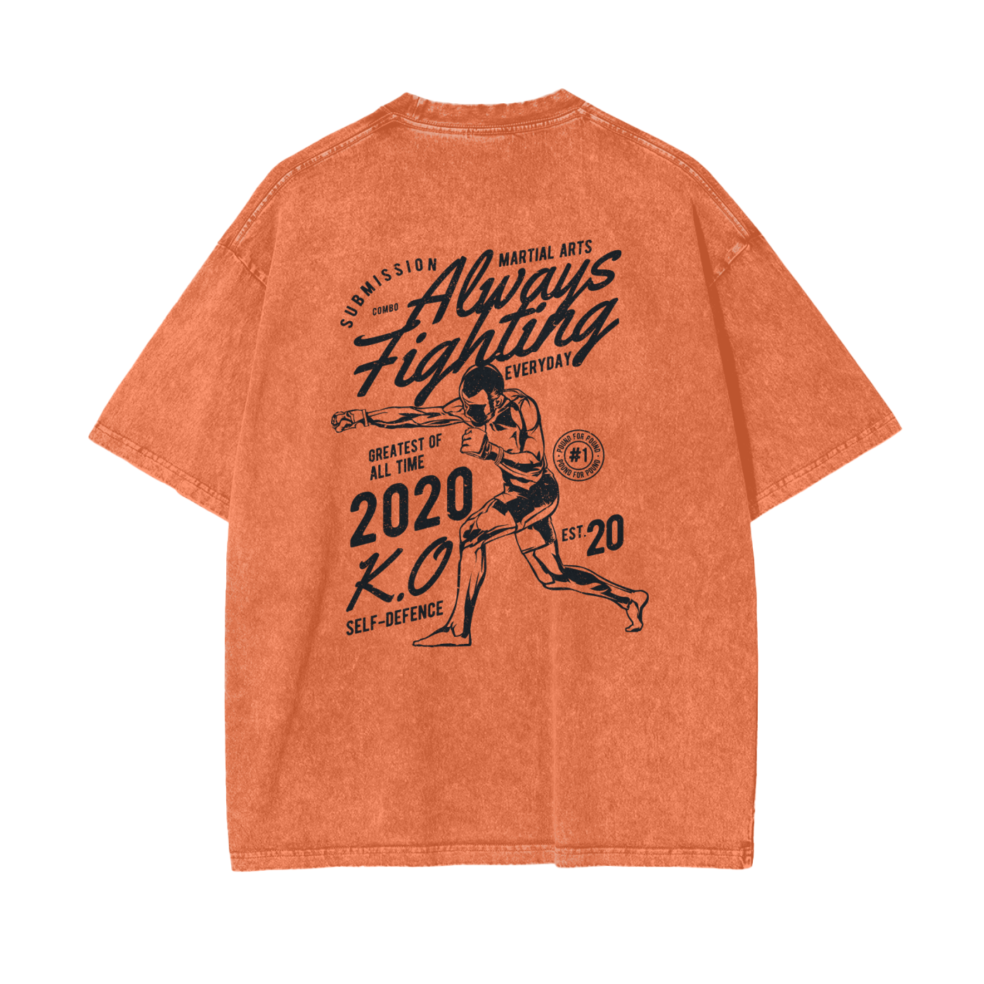 Always Fighting Black Text T-shirt - ARETE