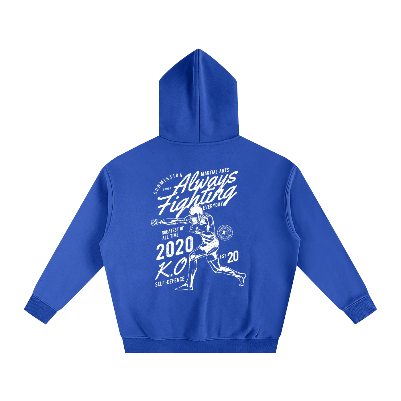 Always Fighting White Text Hoodie - ARETE