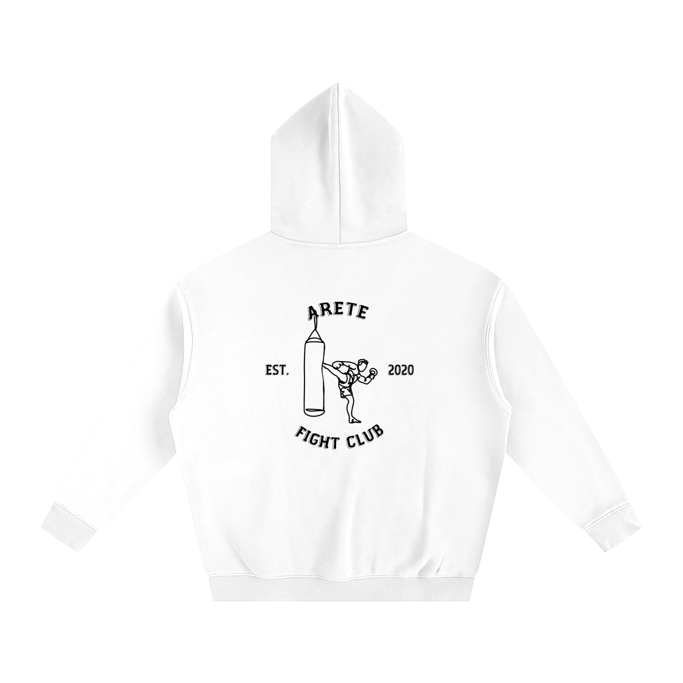 Fight Club Black Text Hoodie - ARETE
