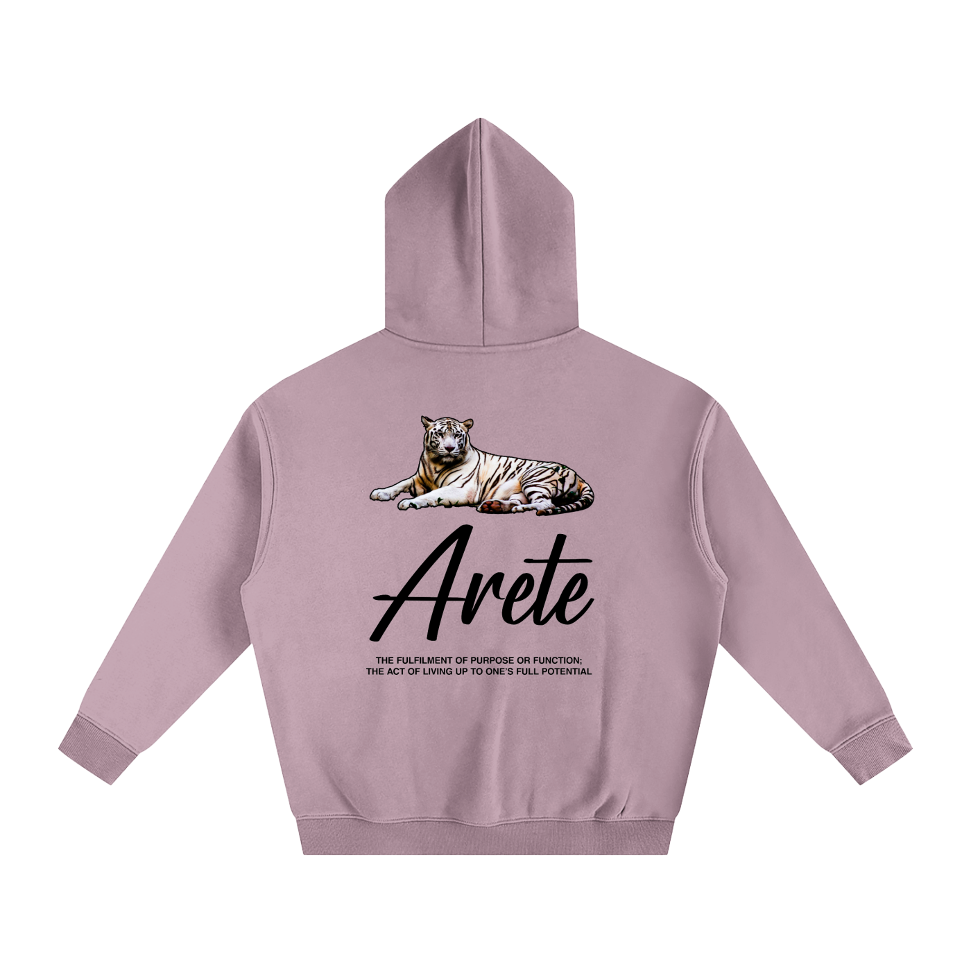 Signature Black Text Hoodie - ARETE