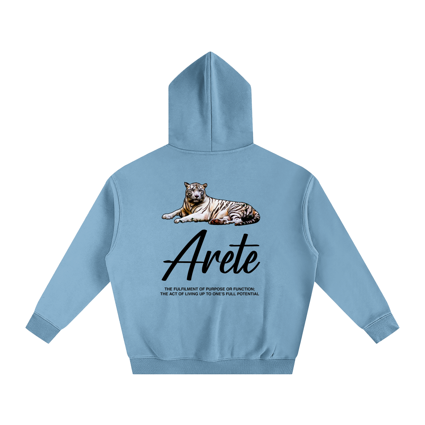 Signature Black Text Hoodie - ARETE