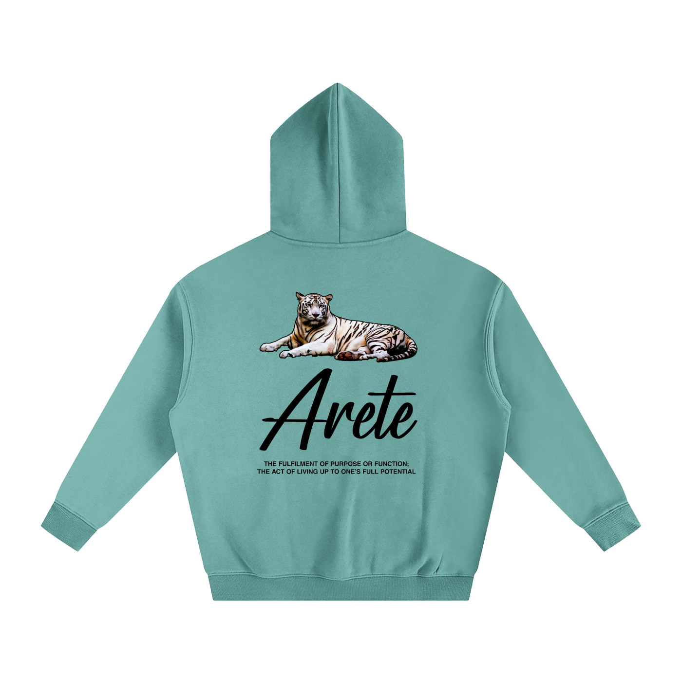 Signature Black Text Hoodie - ARETE