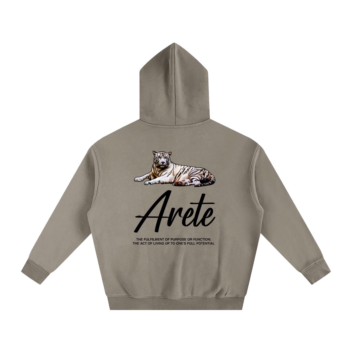 Signature Black Text Hoodie - ARETE
