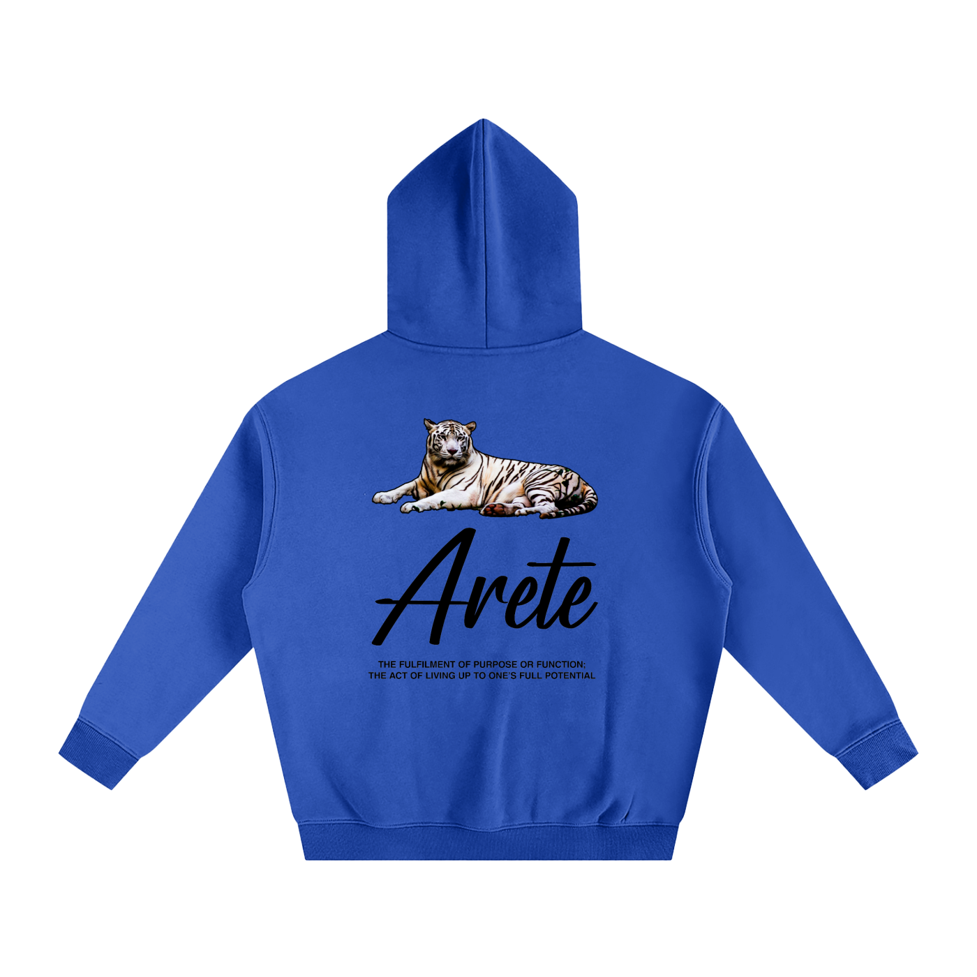 Signature Black Text Hoodie - ARETE