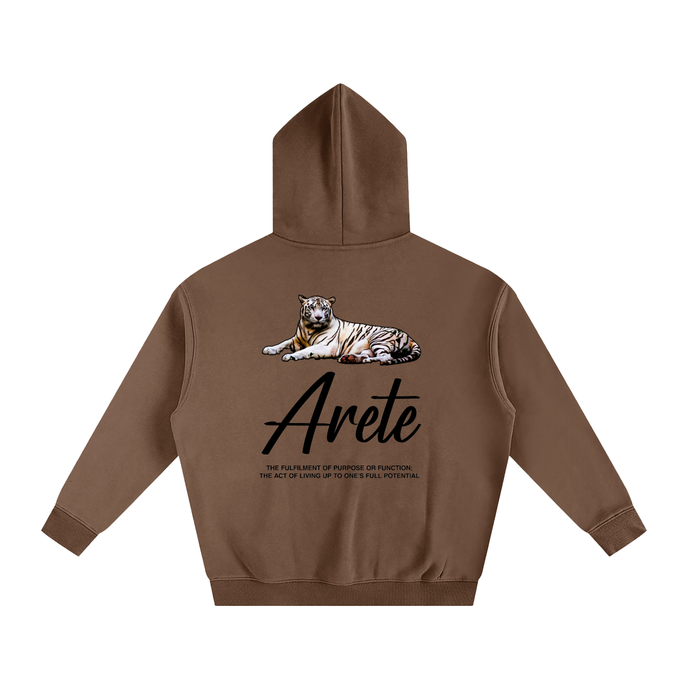 Signature Black Text Hoodie - ARETE