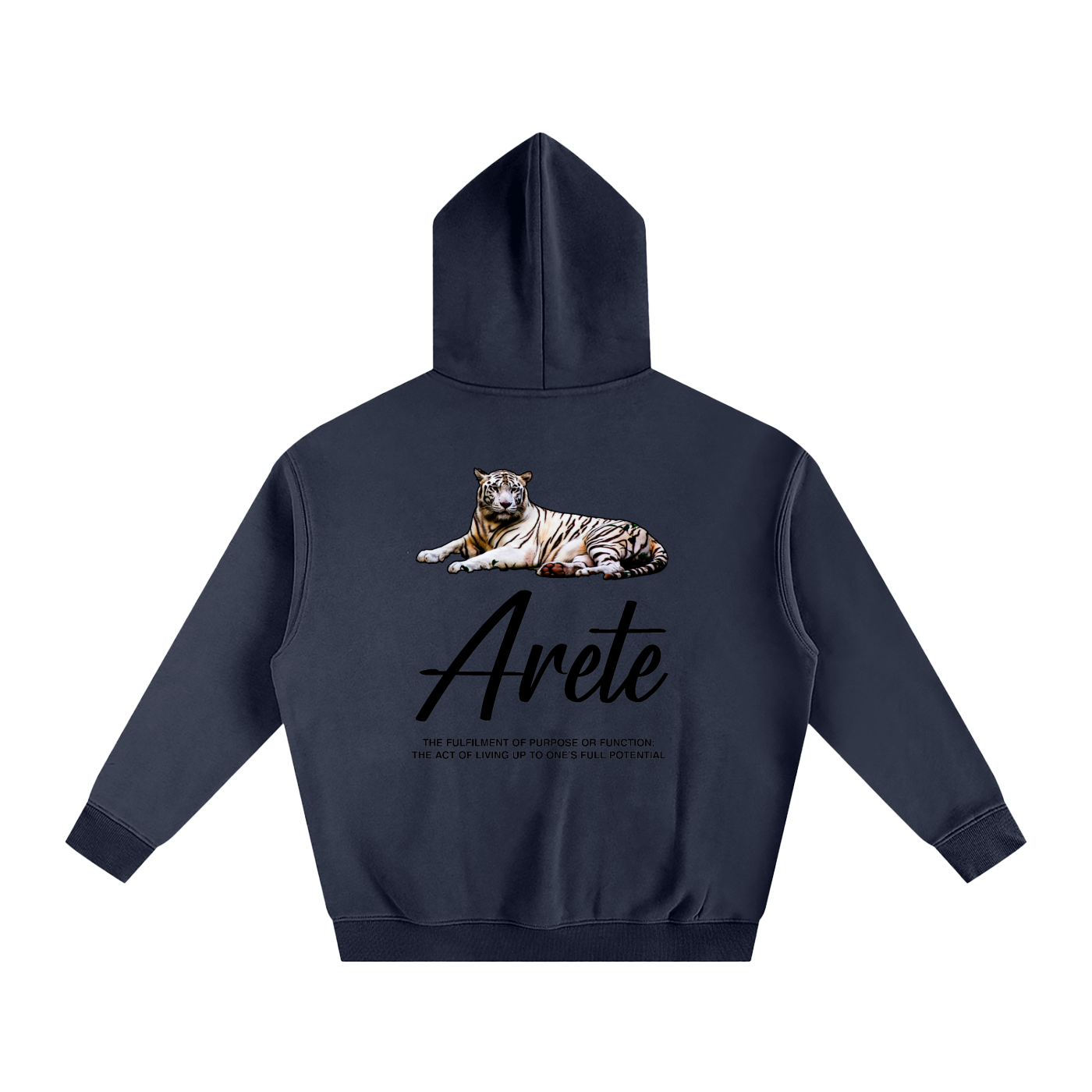 Signature Black Text Hoodie - ARETE