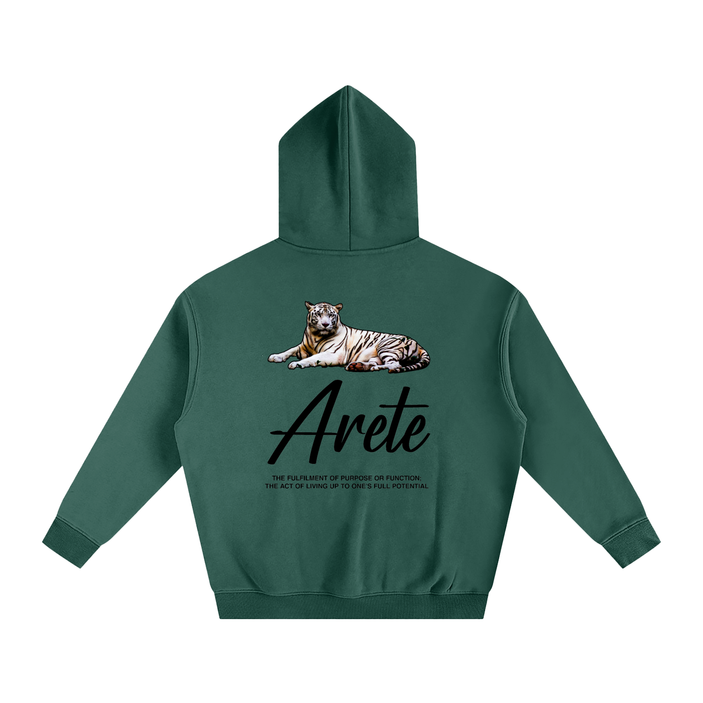 Signature Black Text Hoodie - ARETE