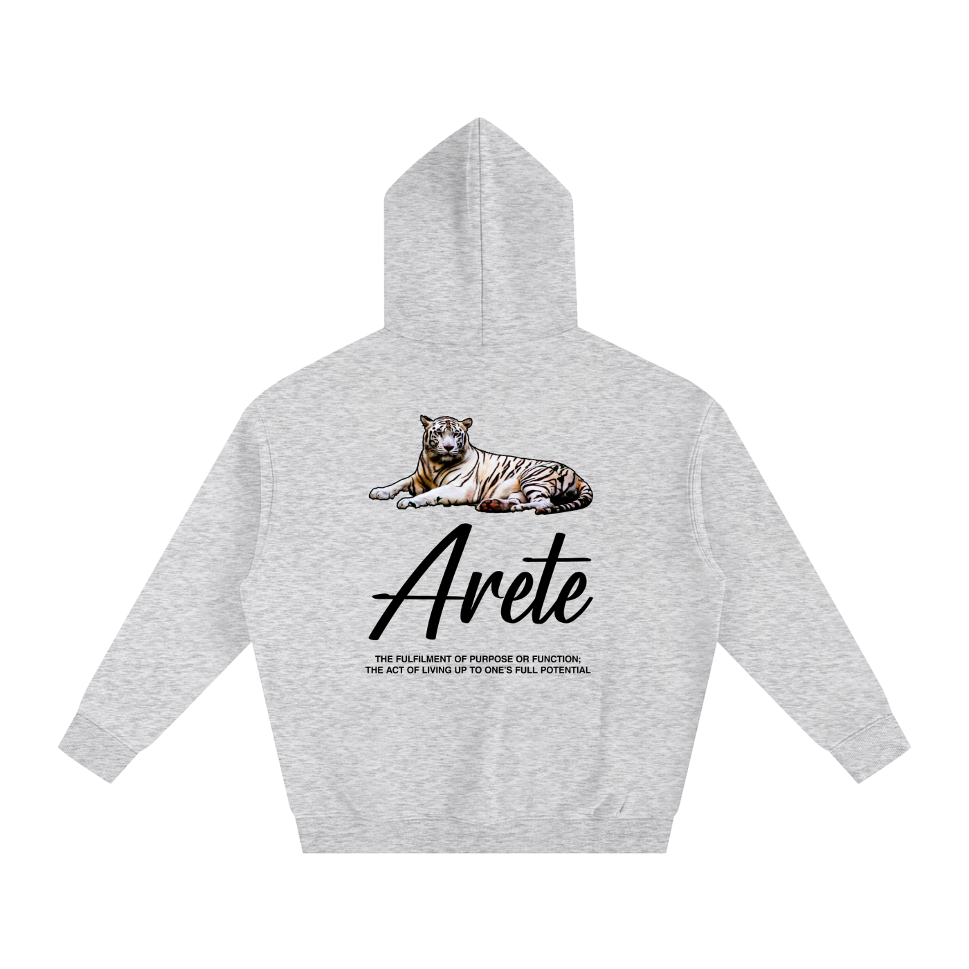 Signature Black Text Hoodie - ARETE