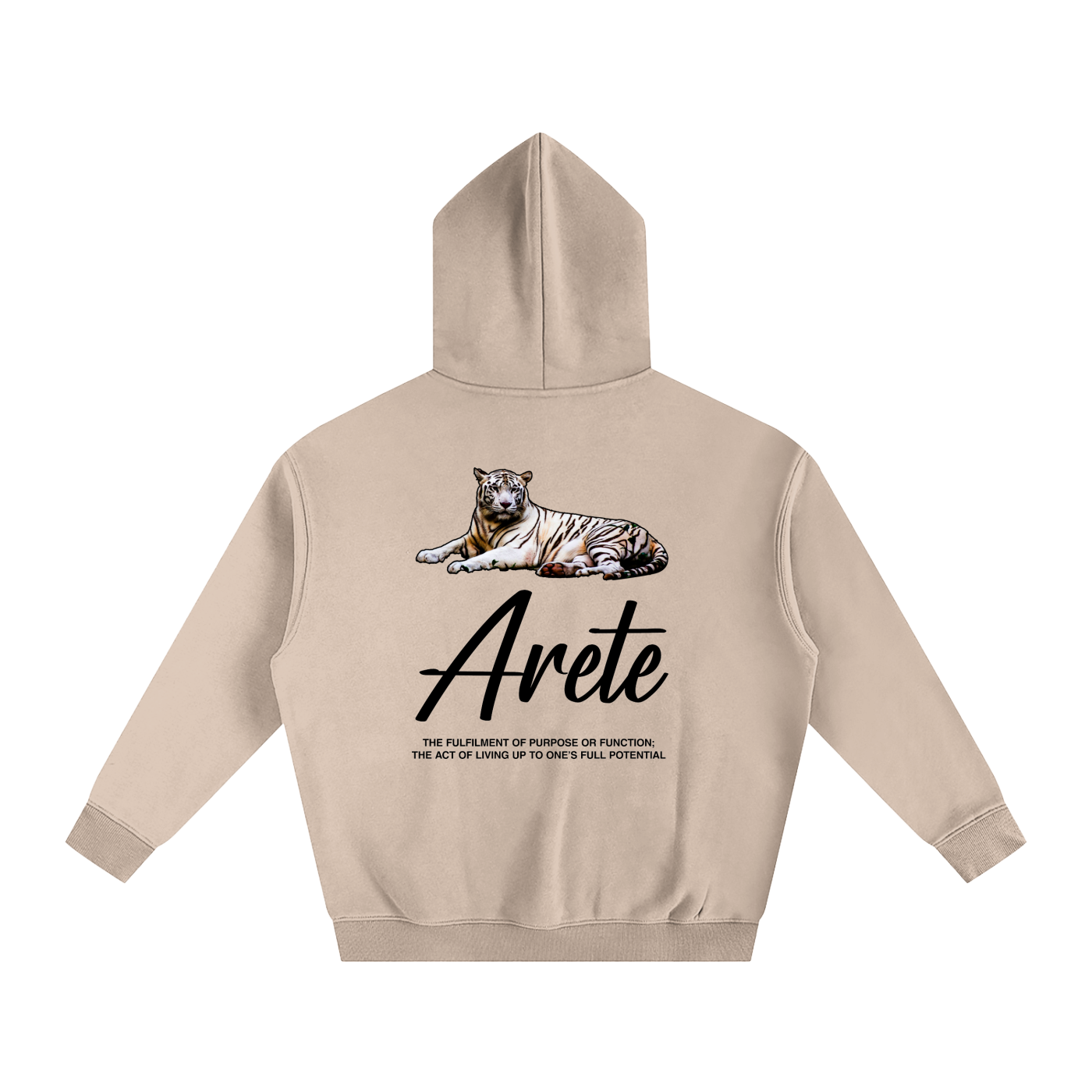 Signature Black Text Hoodie - ARETE