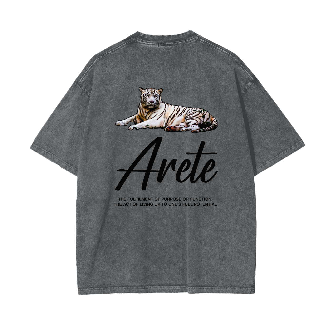 Signature Black Text T-shirt - ARETE