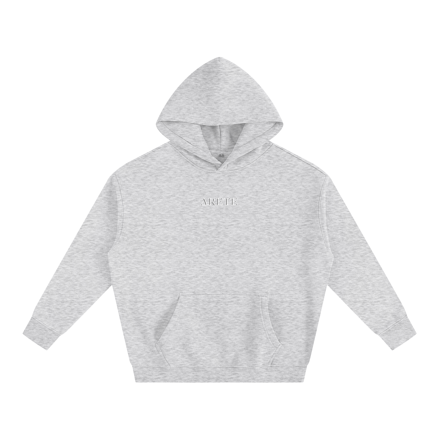 Signature White Text Hoodie - ARETE
