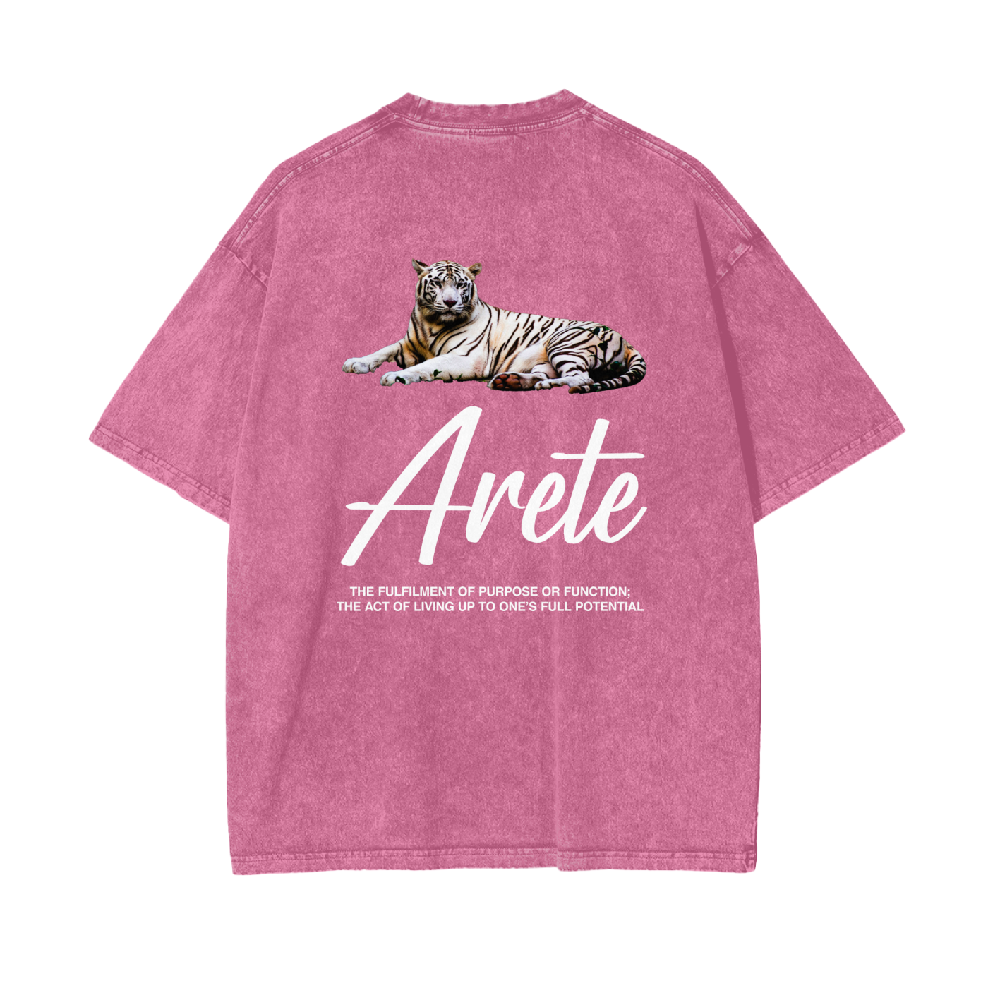 Signature White Text T-shirt - ARETE