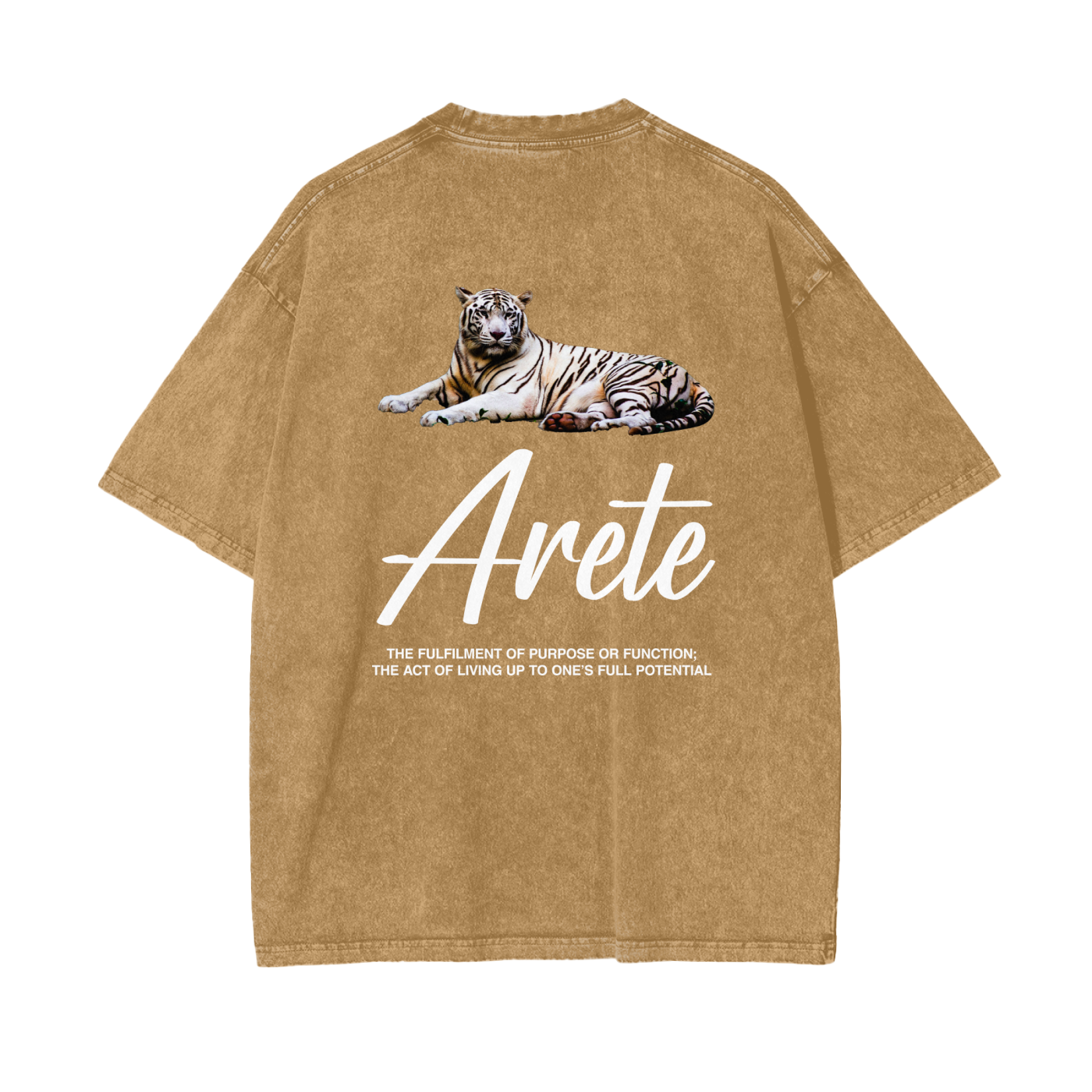Signature White Text T-shirt - ARETE