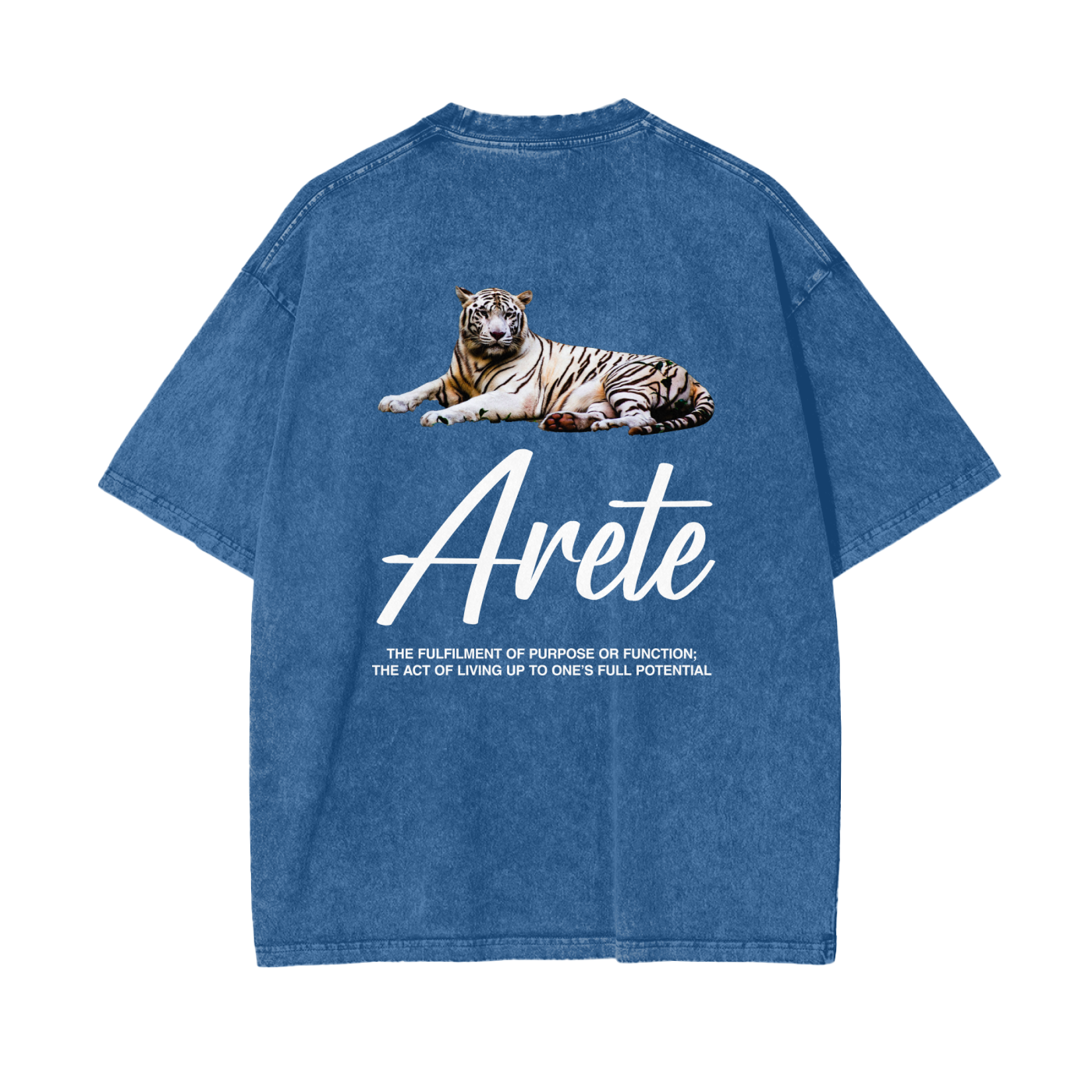 Signature White Text T-shirt - ARETE