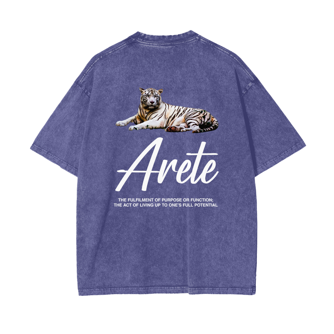 Signature White Text T-shirt - ARETE