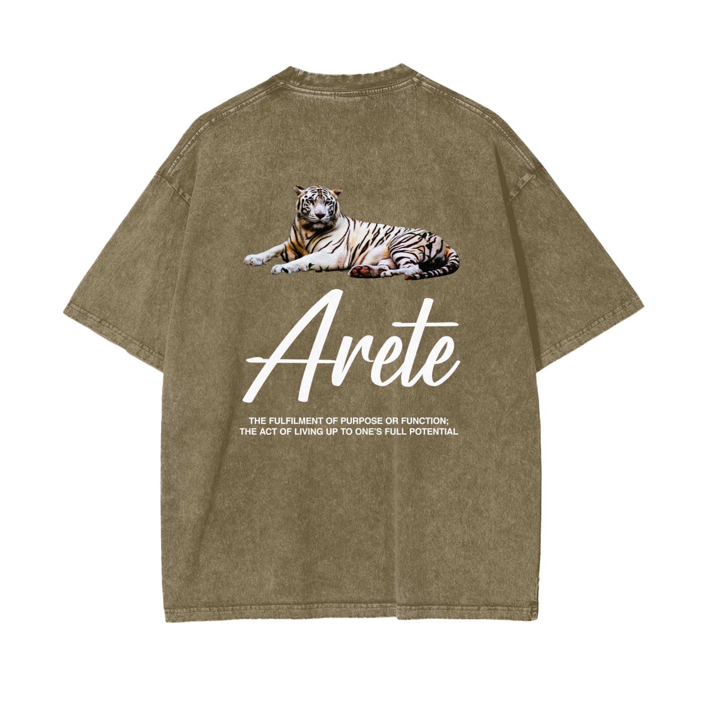 Signature White Text T-shirt - ARETE
