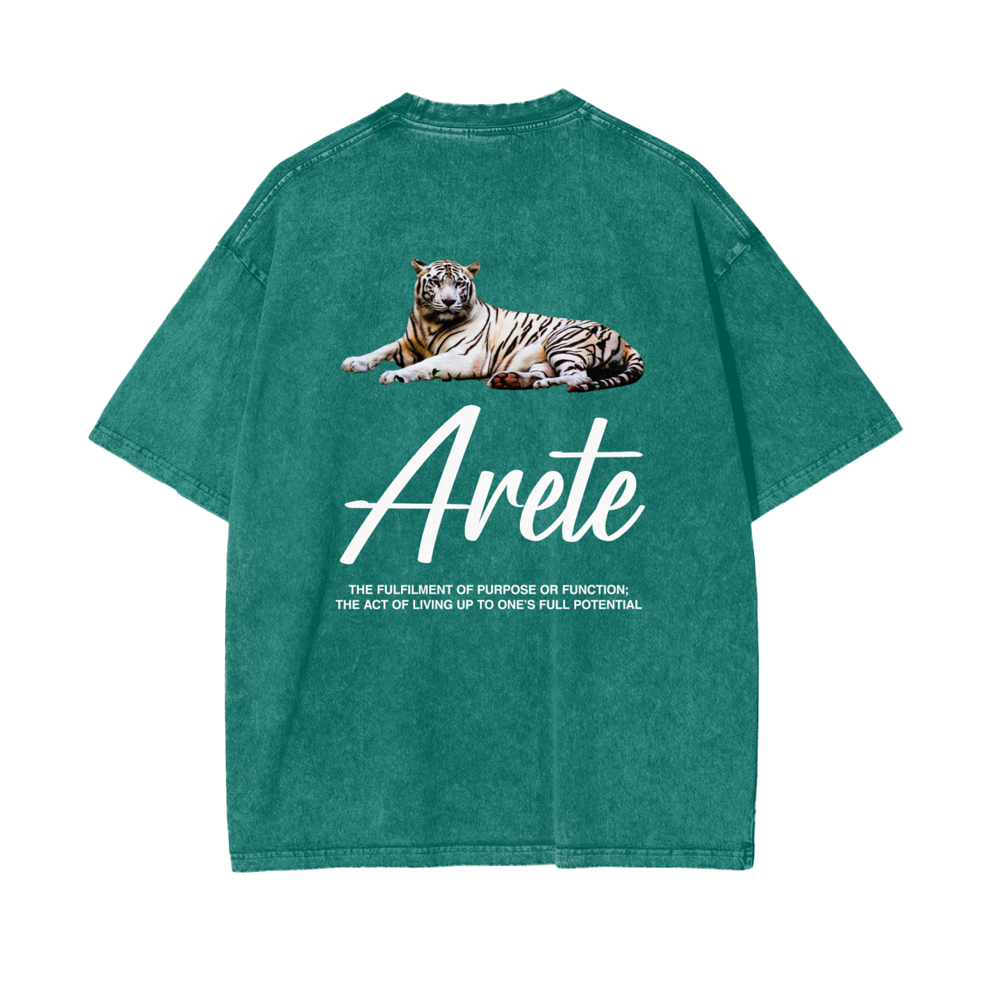 Signature White Text T-shirt - ARETE