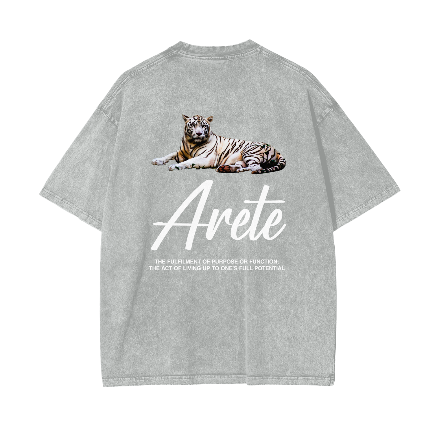Signature White Text T-shirt - ARETE