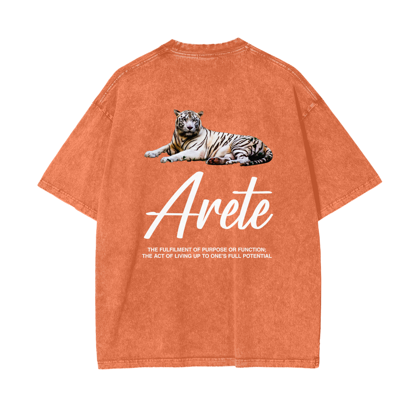 Signature White Text T-shirt - ARETE