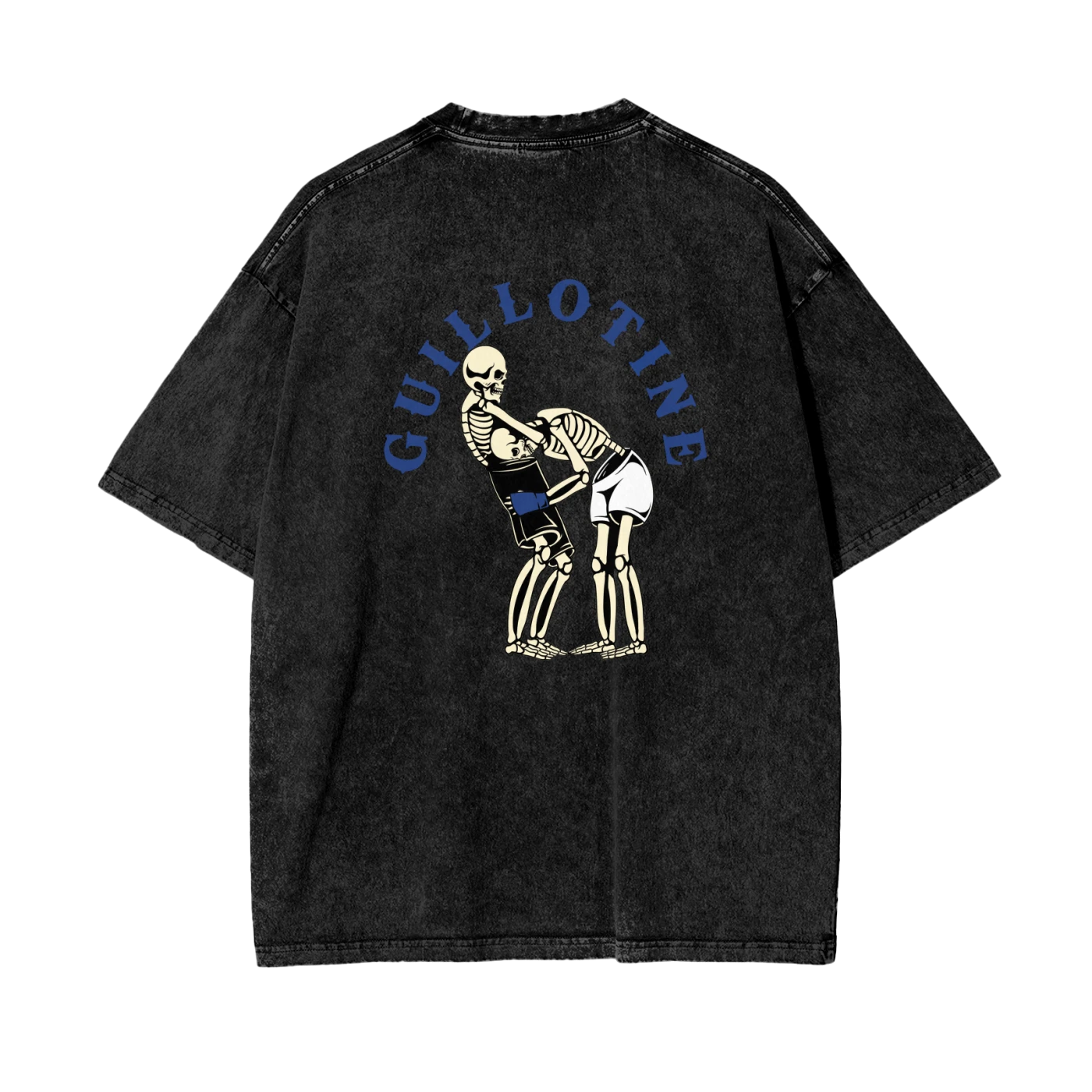 Guillotine Blue Text T-shirt - ARETE