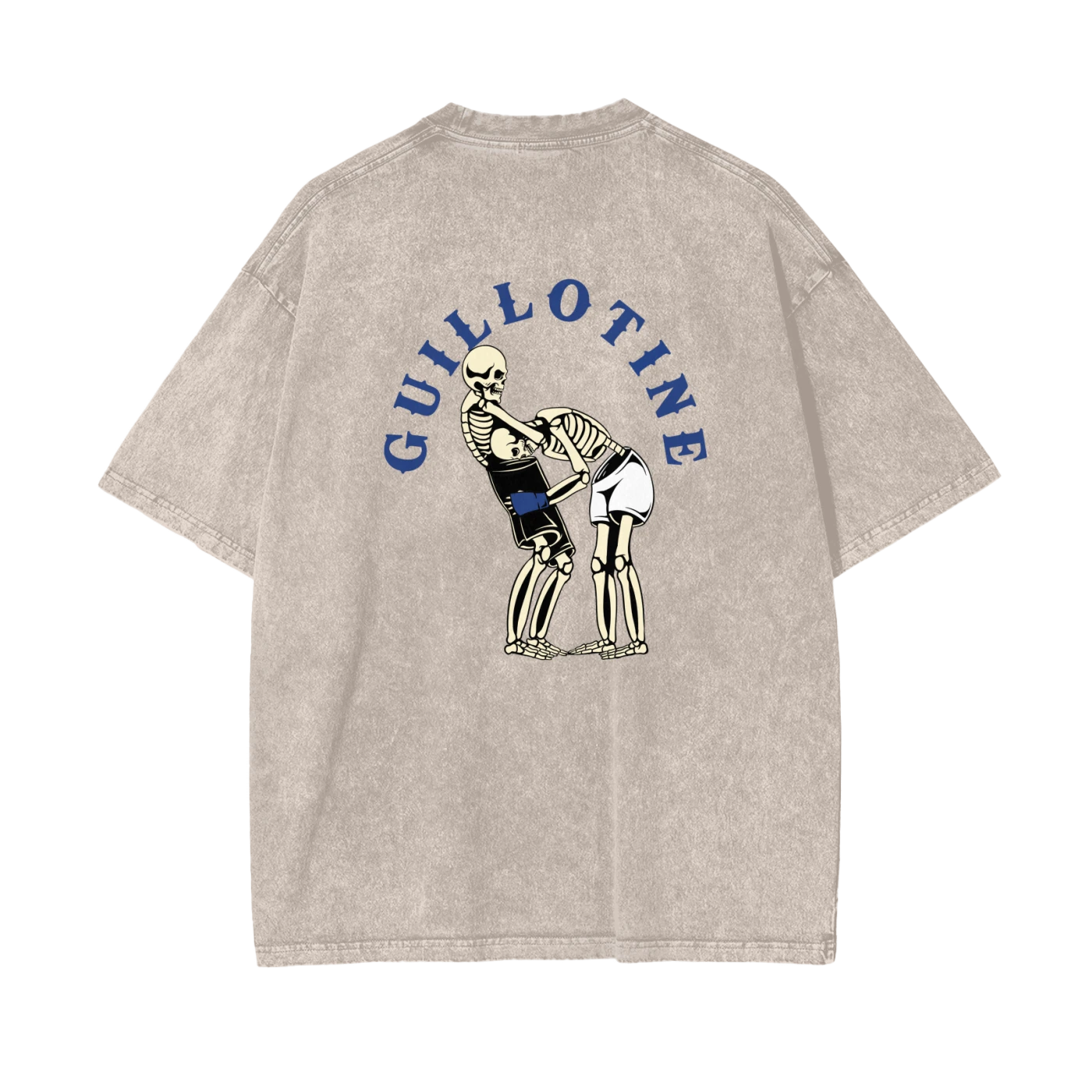 Guillotine Blue Text T-shirt - ARETE