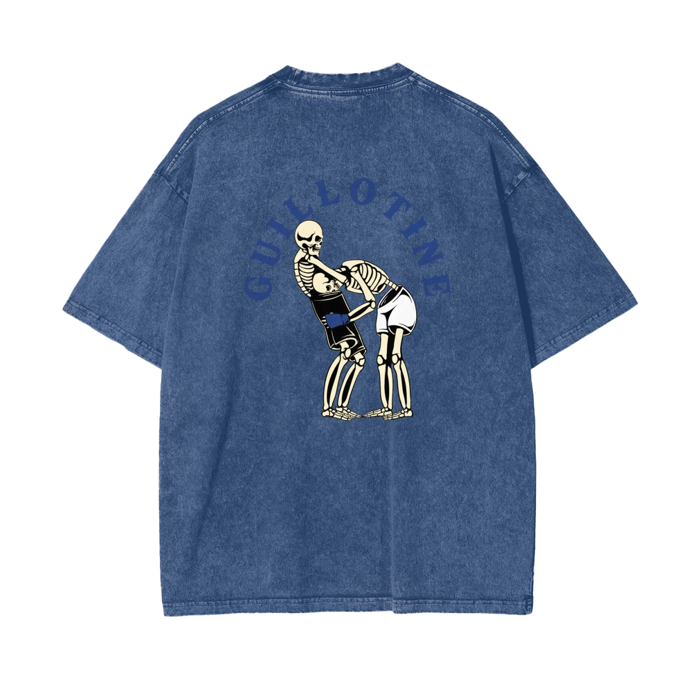 Guillotine Blue Text T-shirt - ARETE