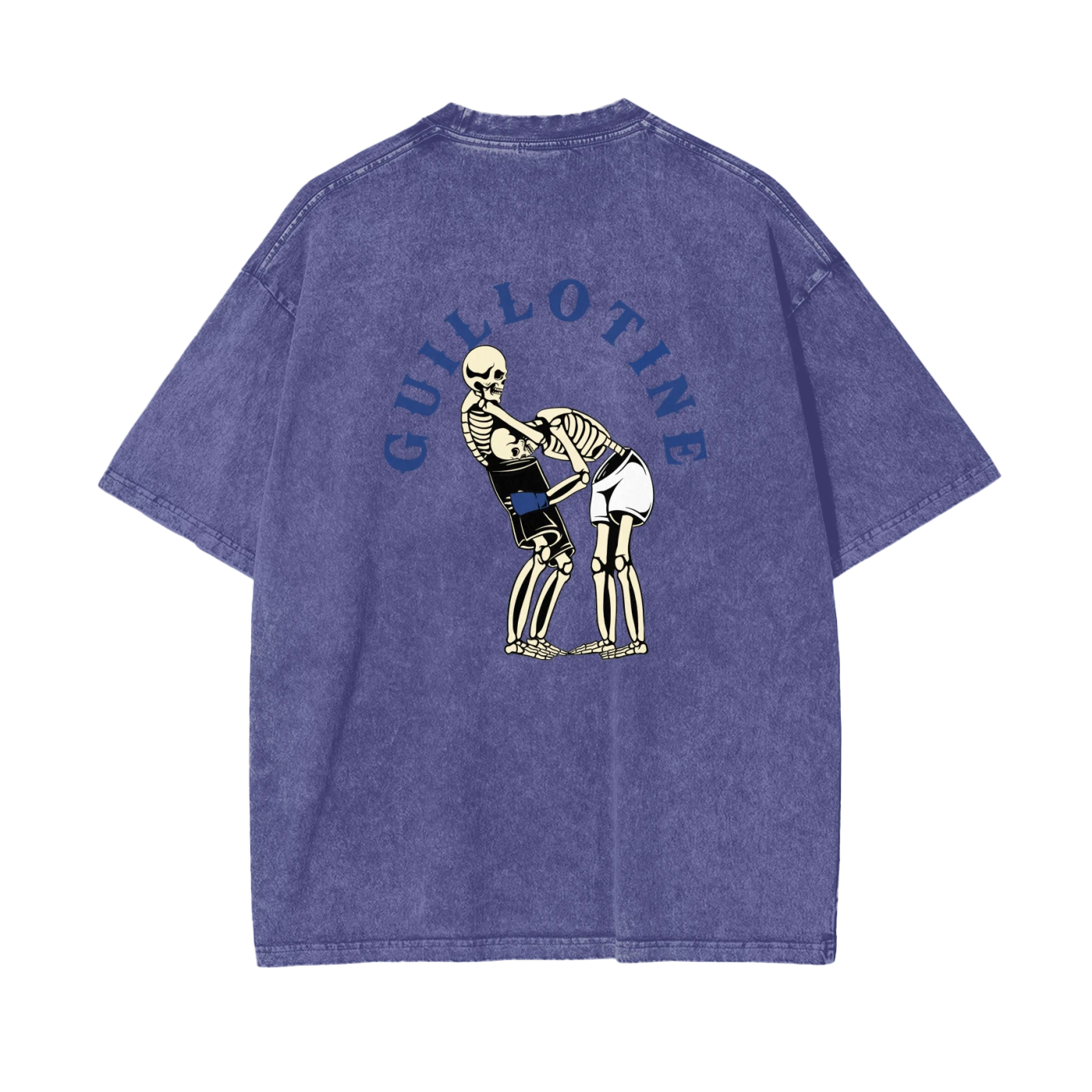 Guillotine Blue Text T-shirt - ARETE