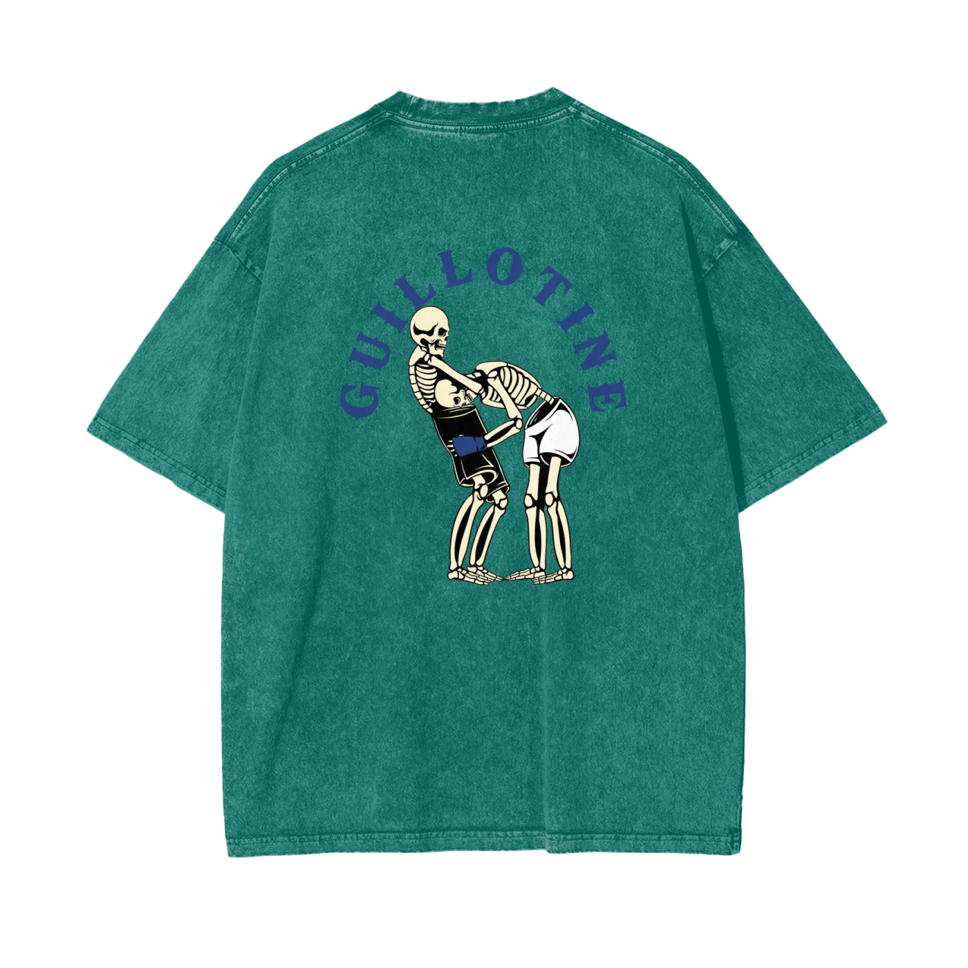 Guillotine Blue Text T-shirt - ARETE