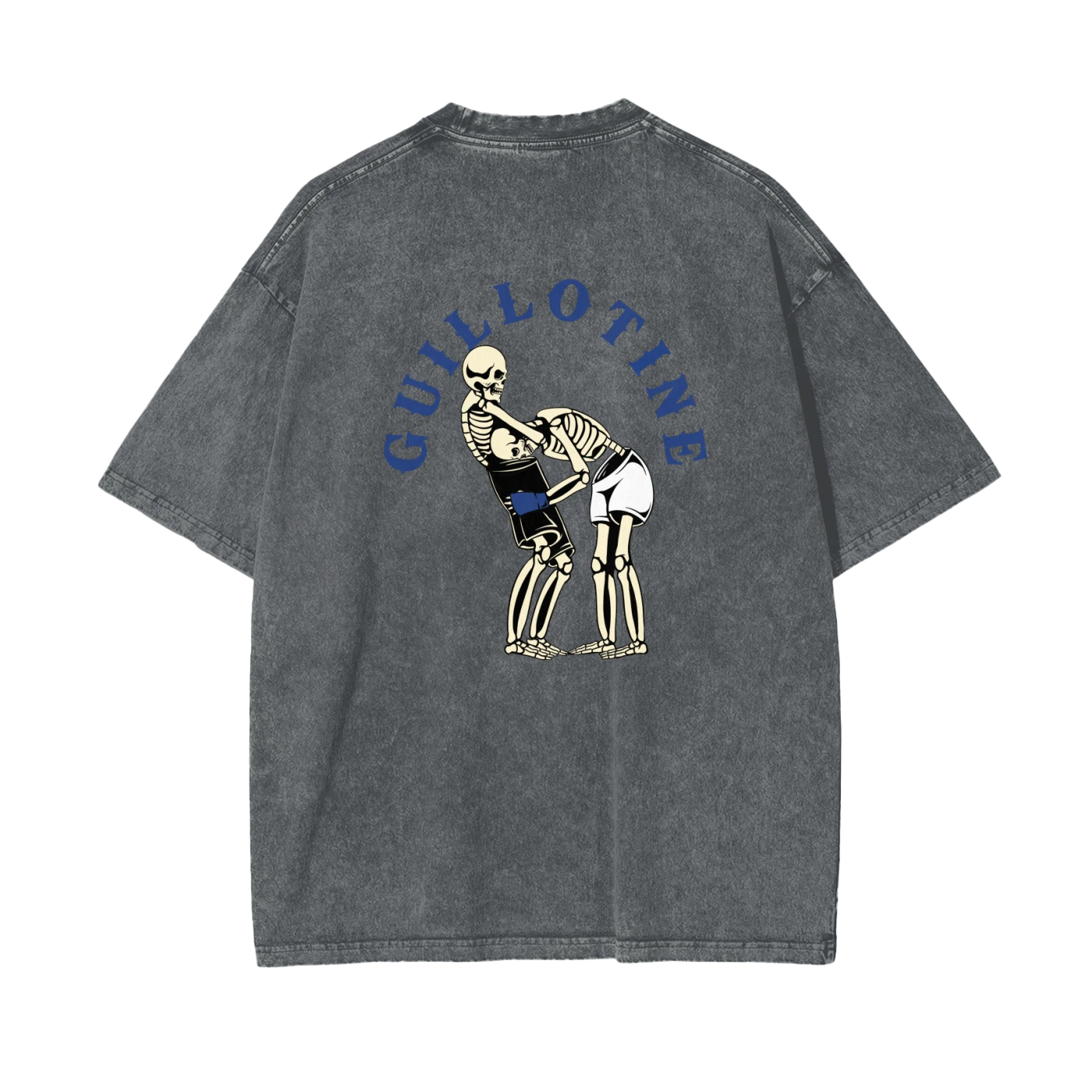 Guillotine Blue Text T-shirt - ARETE