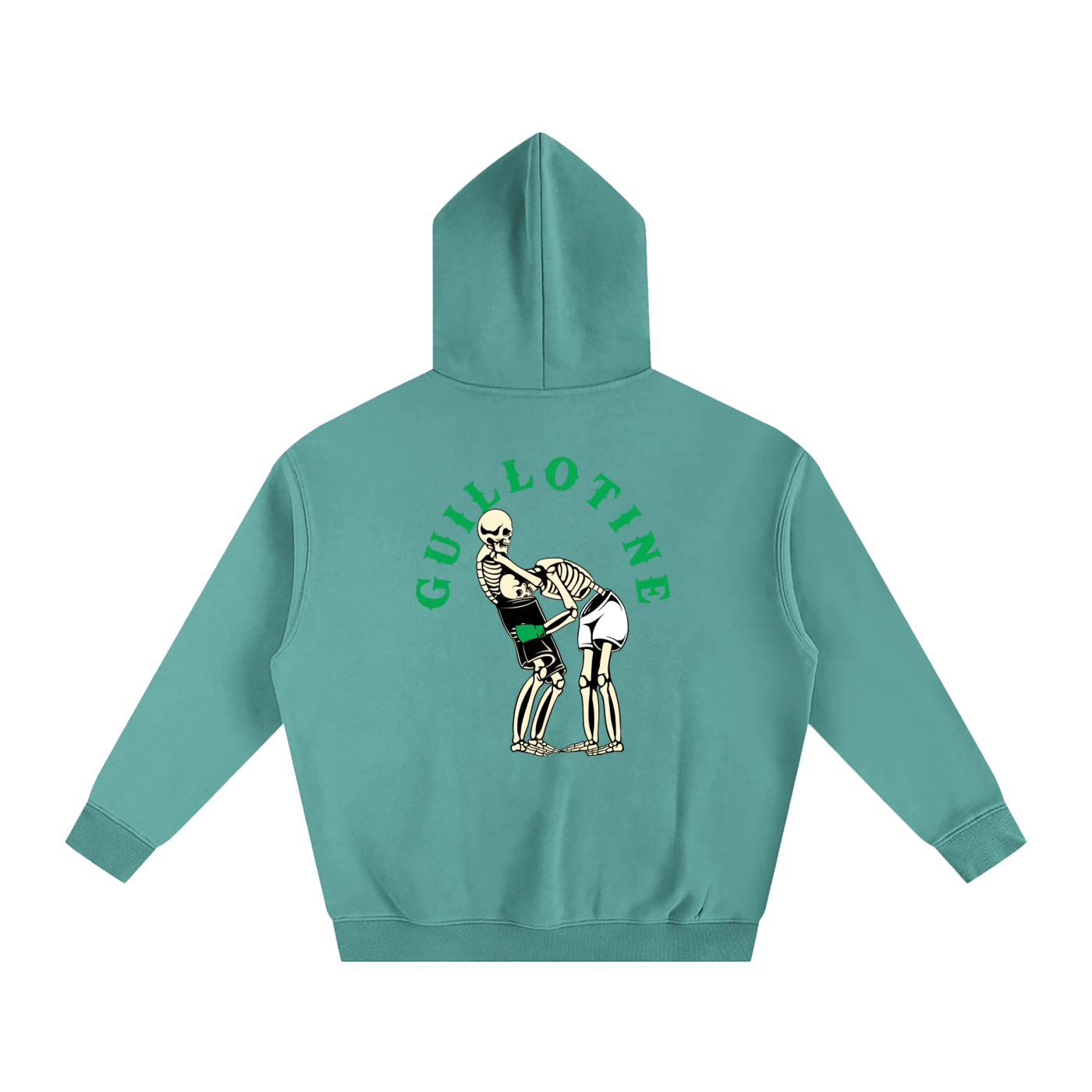 Guillotine Green Text Hoodie - ARETE
