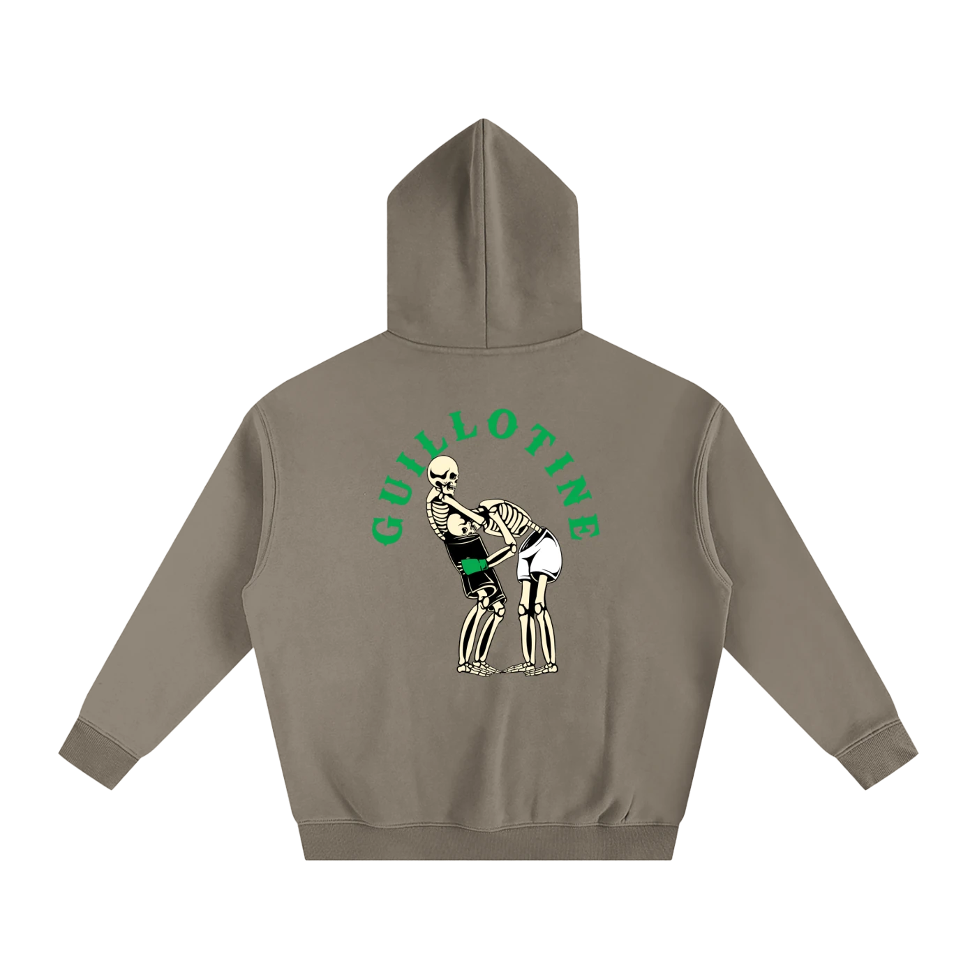 Guillotine Green Text Hoodie - ARETE