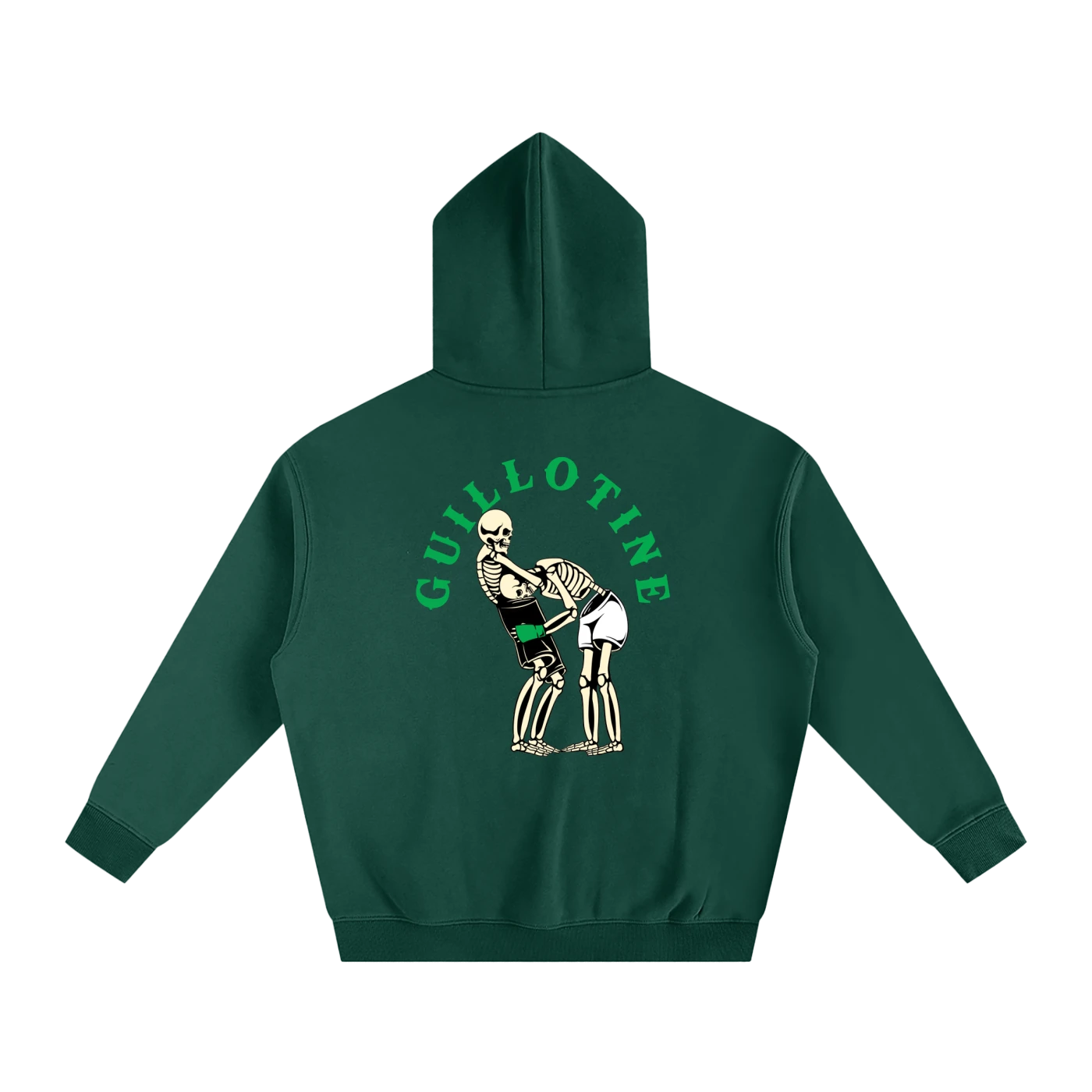 Guillotine Green Text Hoodie - ARETE