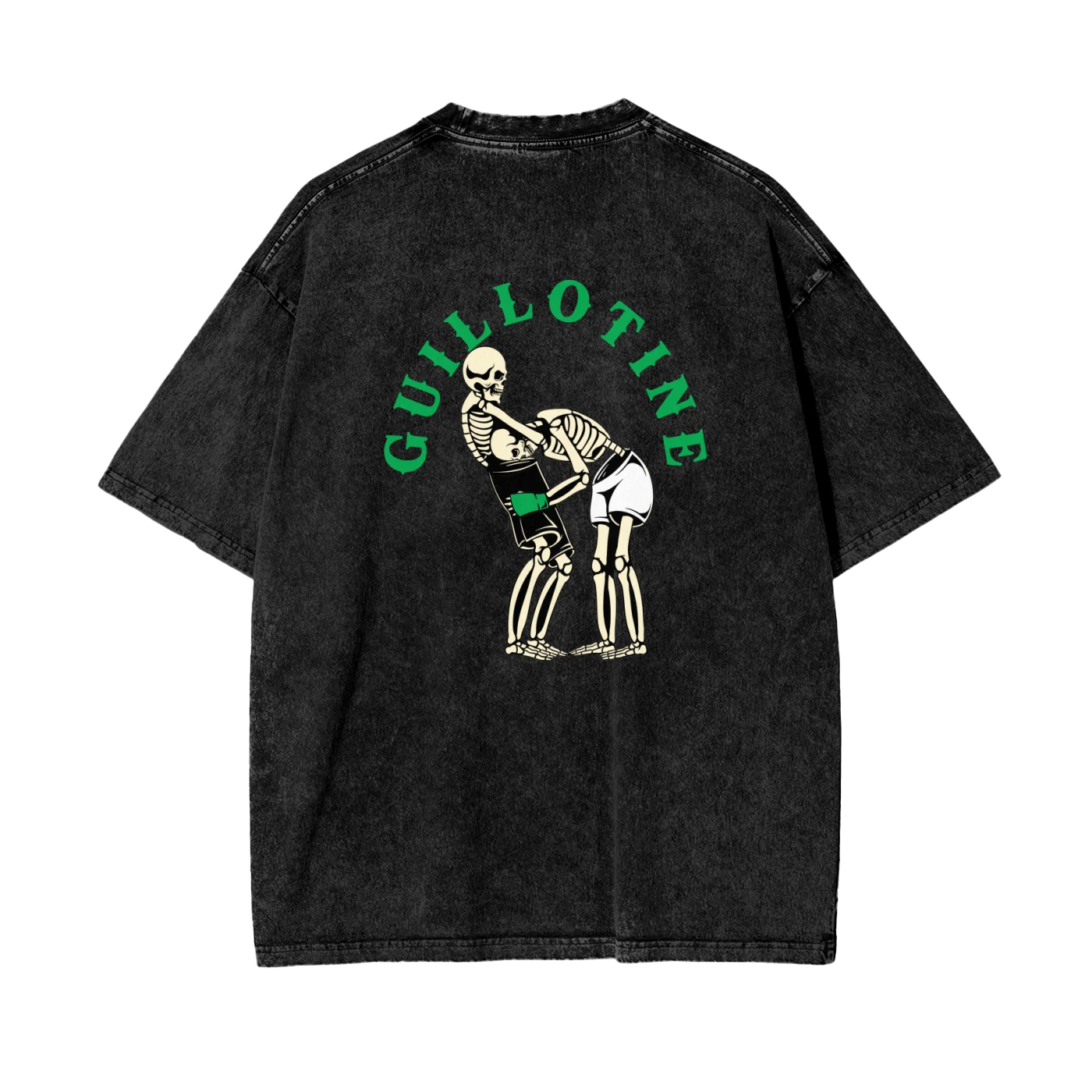 Guillotine Green Text T-shirt - ARETE