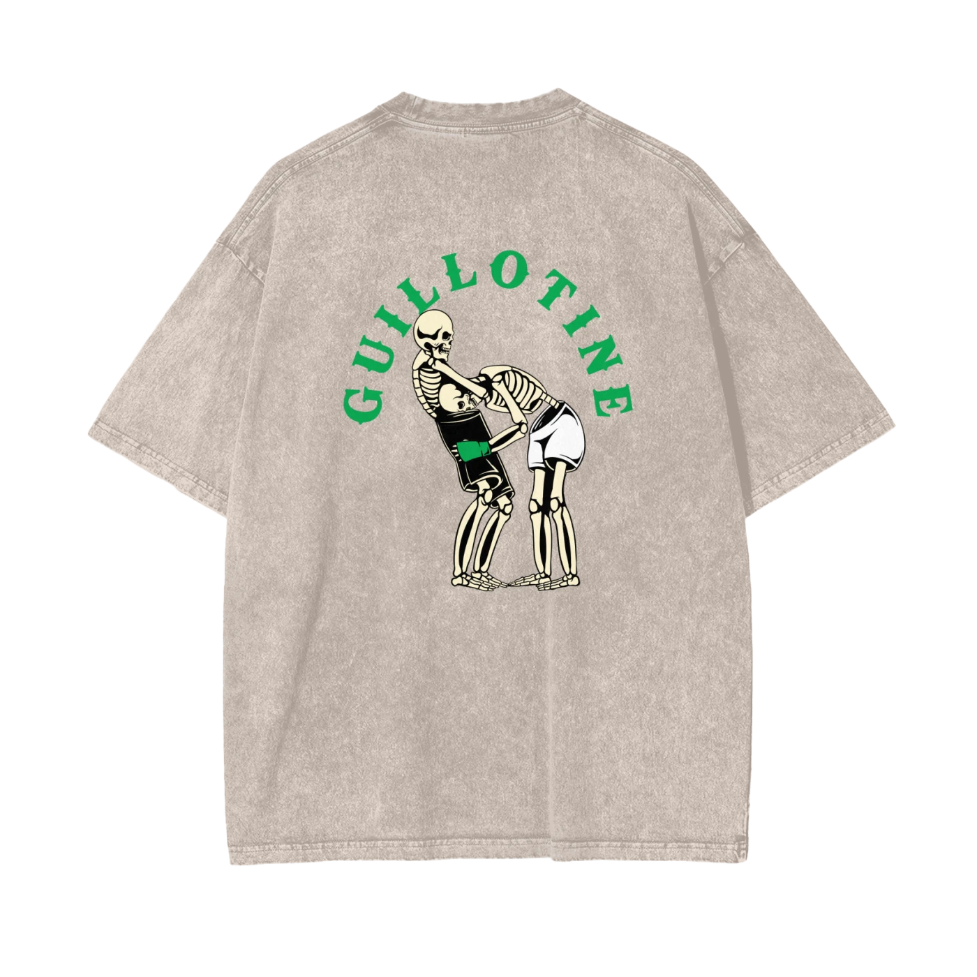 Guillotine Green Text T-shirt - ARETE
