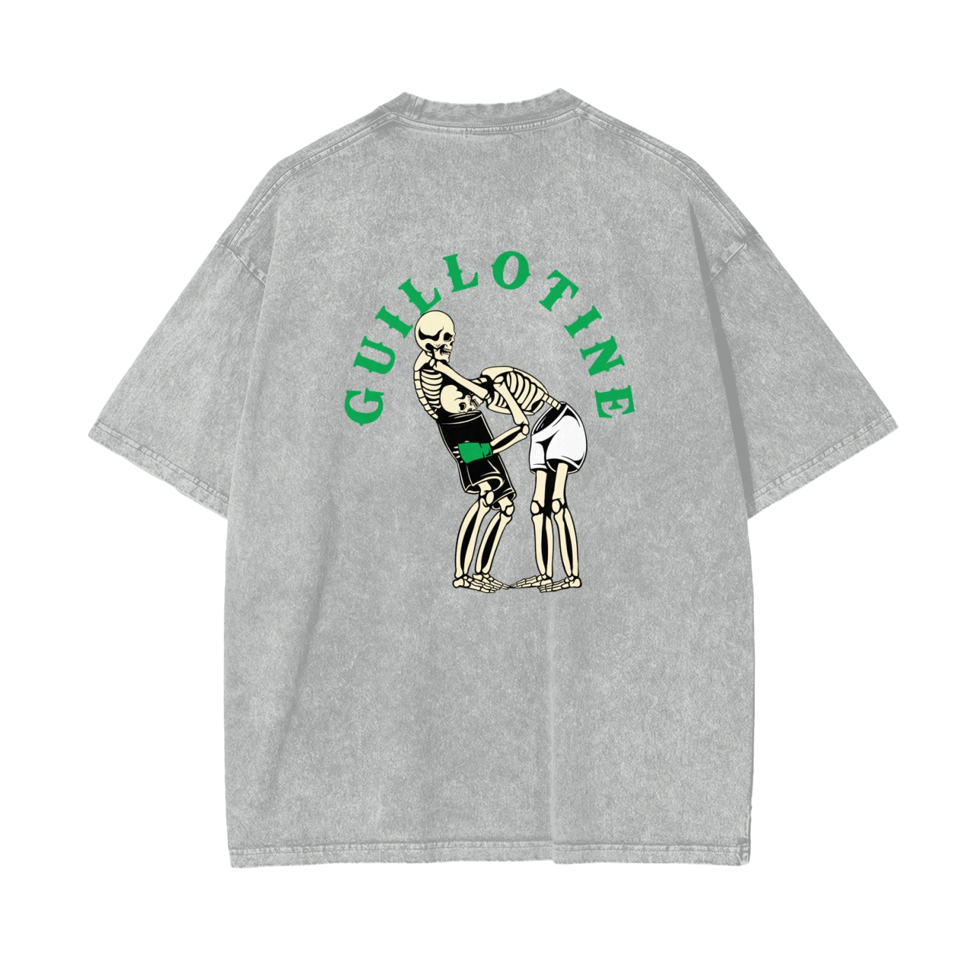 Guillotine Green Text T-shirt - ARETE