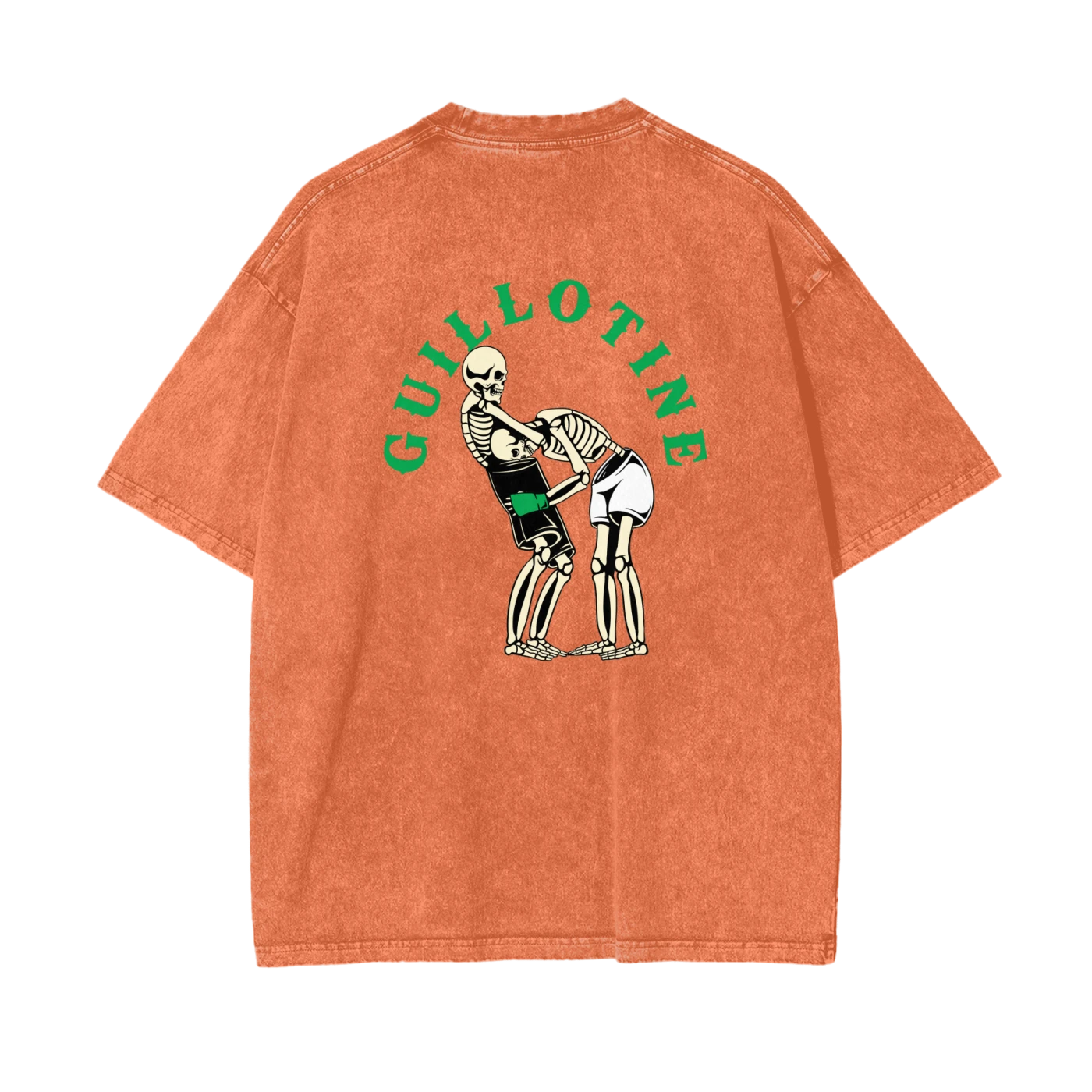 Guillotine Green Text T-shirt - ARETE