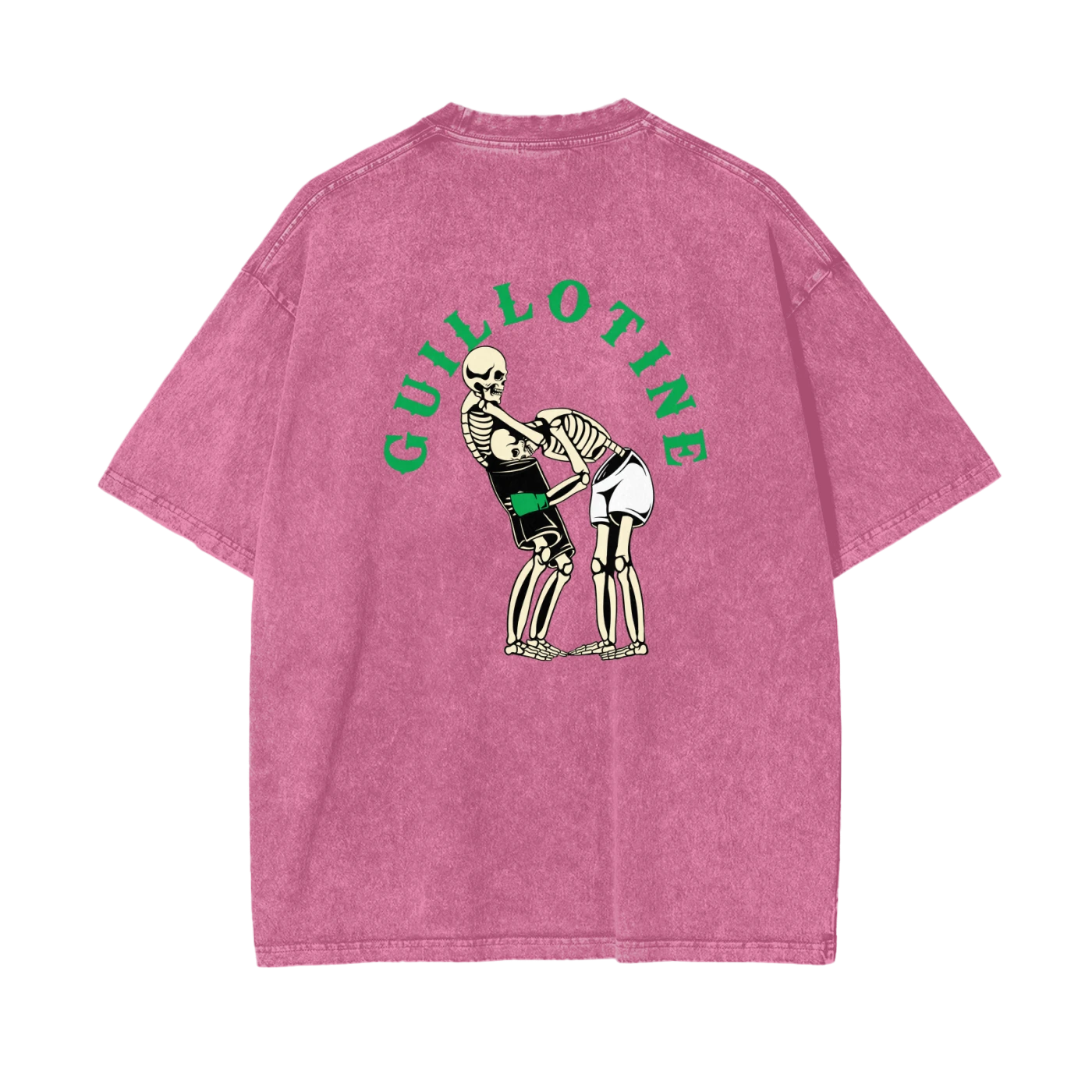 Guillotine Green Text T-shirt - ARETE