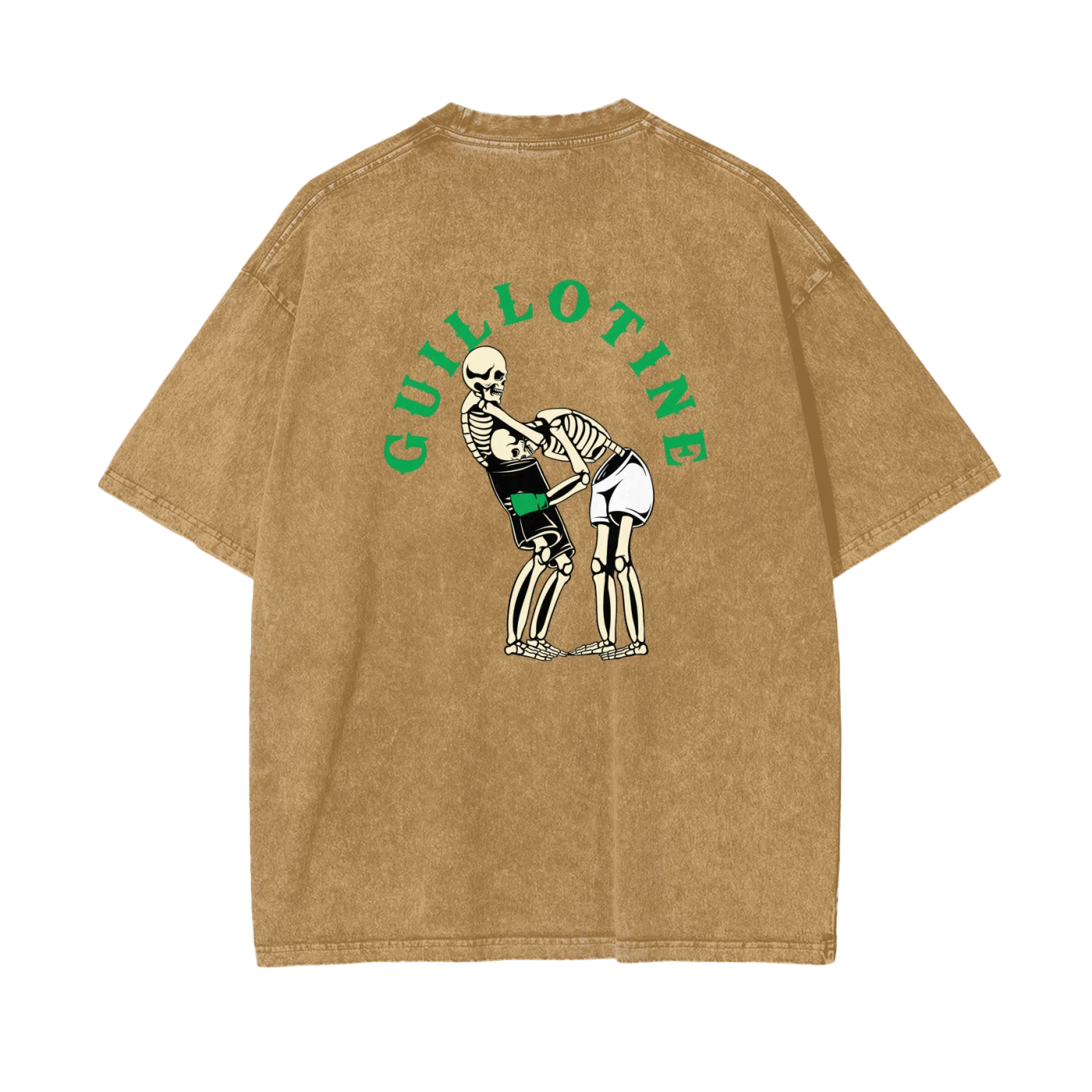 Guillotine Green Text T-shirt - ARETE