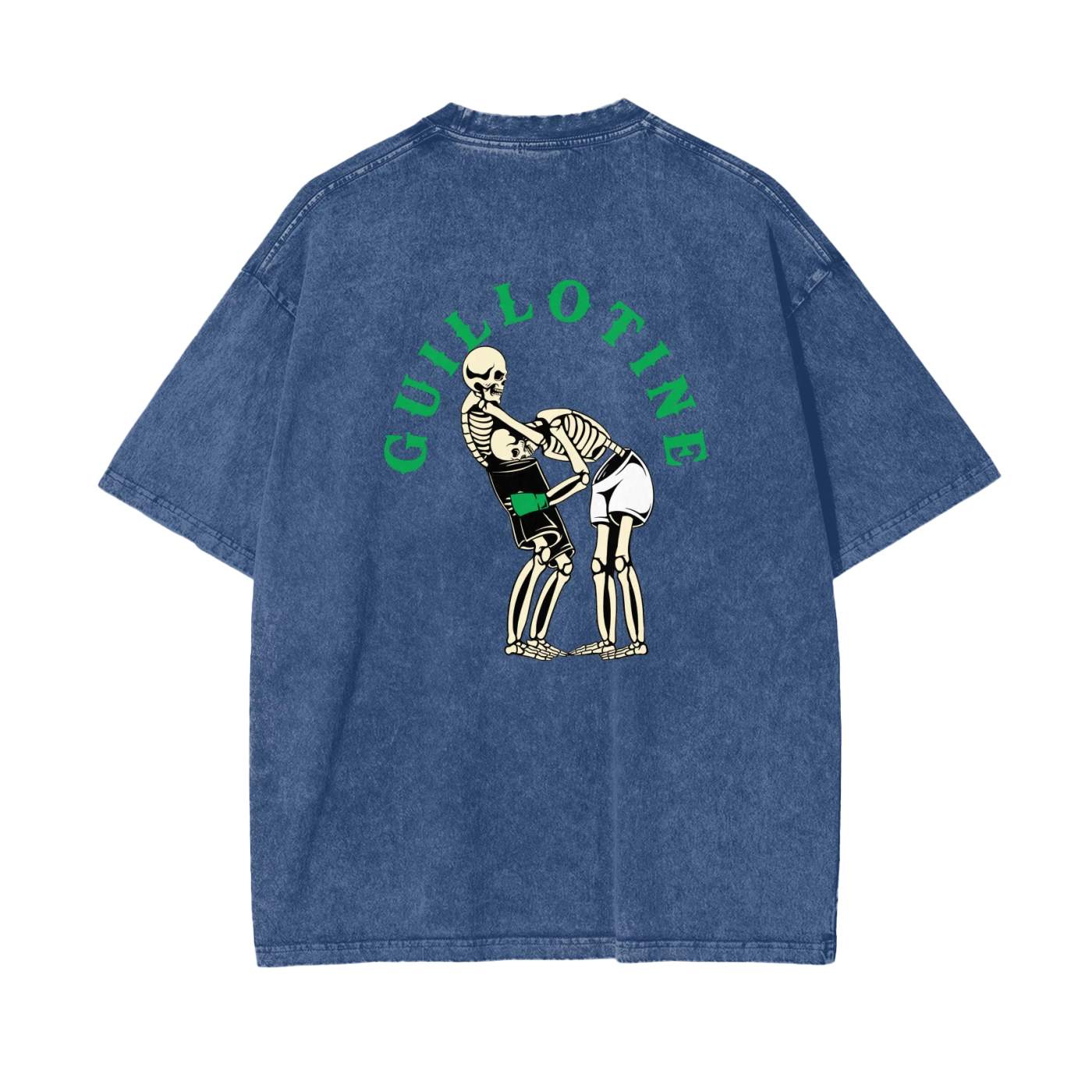 Guillotine Green Text T-shirt - ARETE