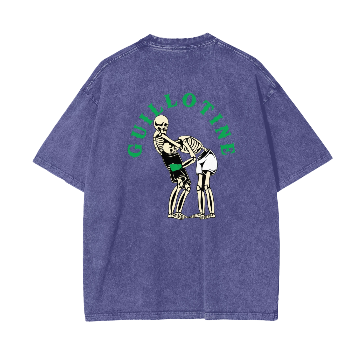 Guillotine Green Text T-shirt - ARETE