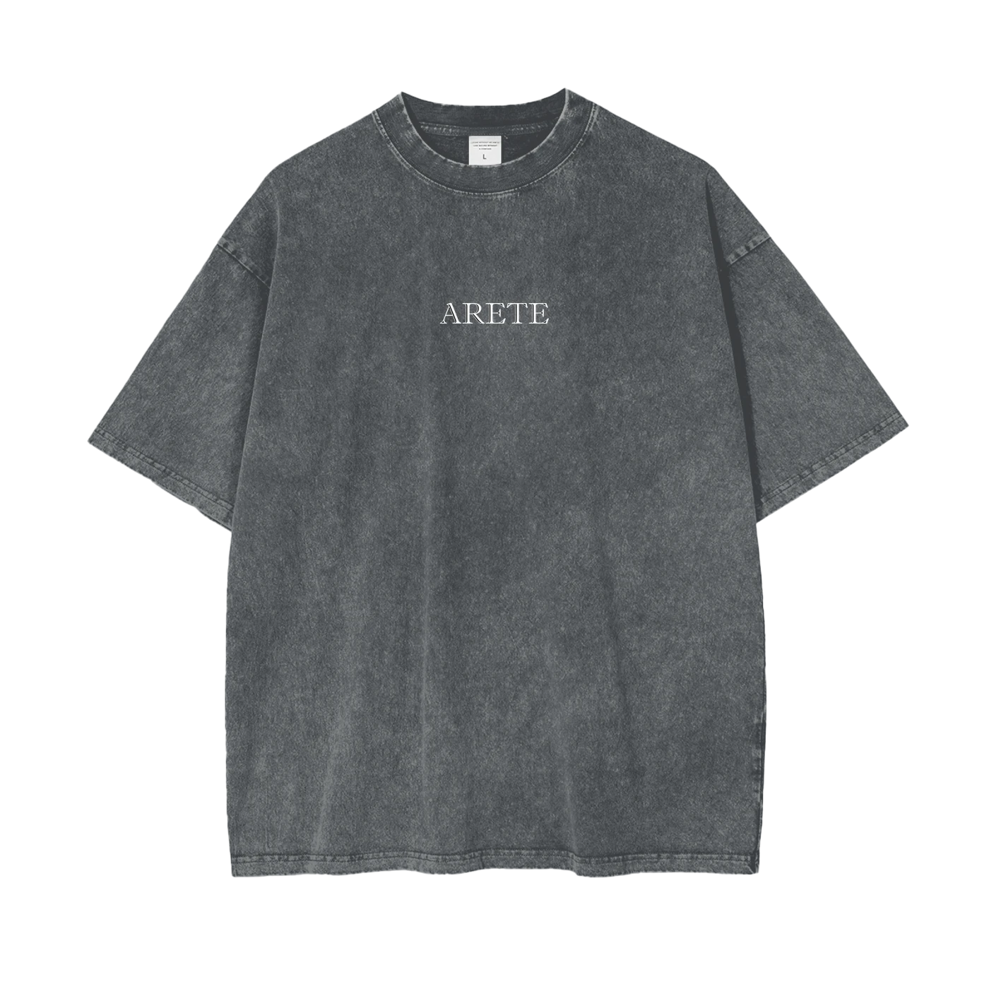 Guillotine Green Text T-shirt - ARETE