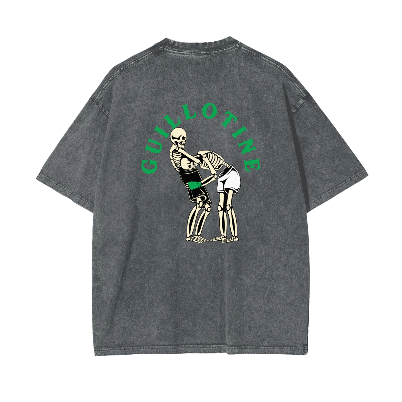 Guillotine Green Text T-shirt - ARETE