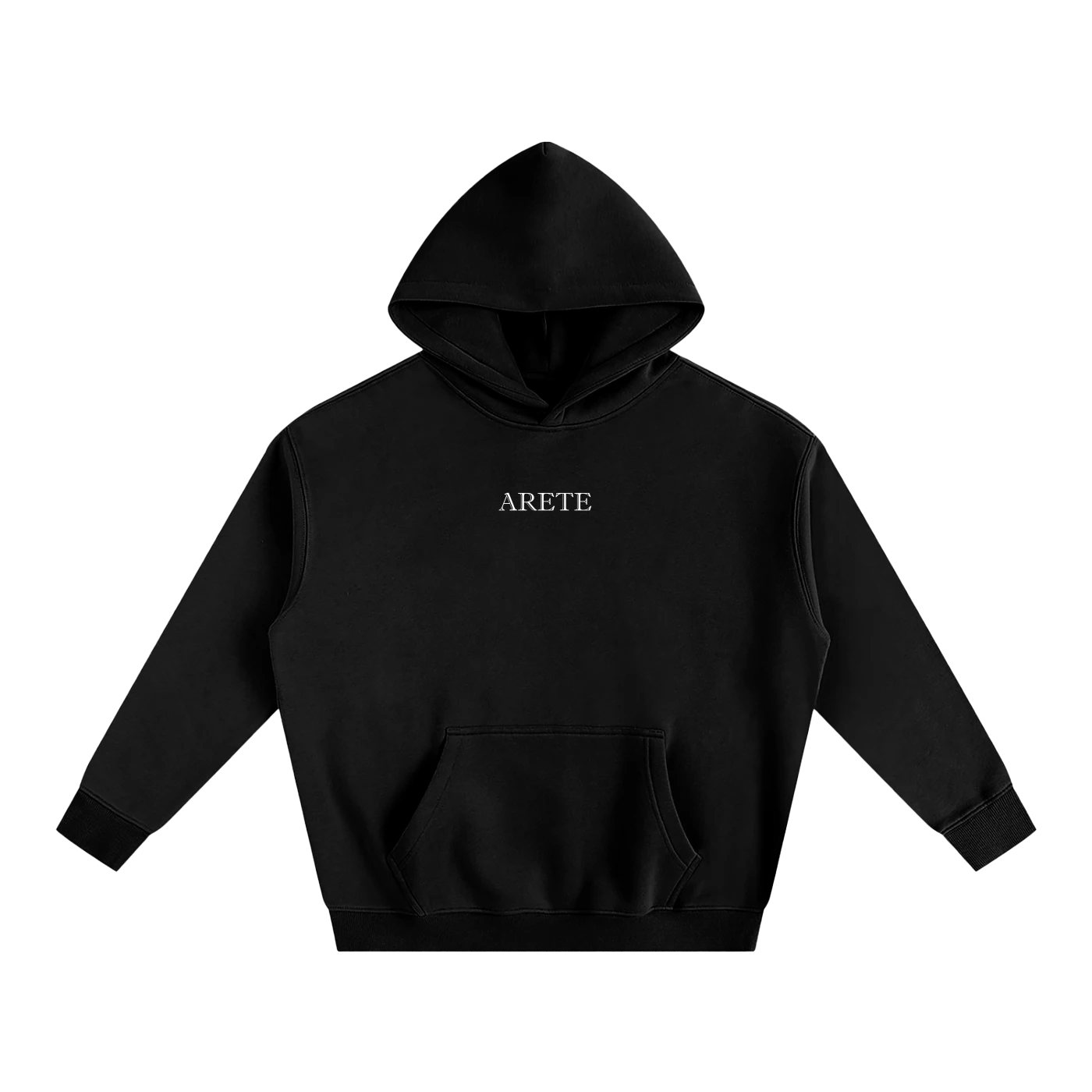 Heel Hook Black Text Hoodie - ARETE