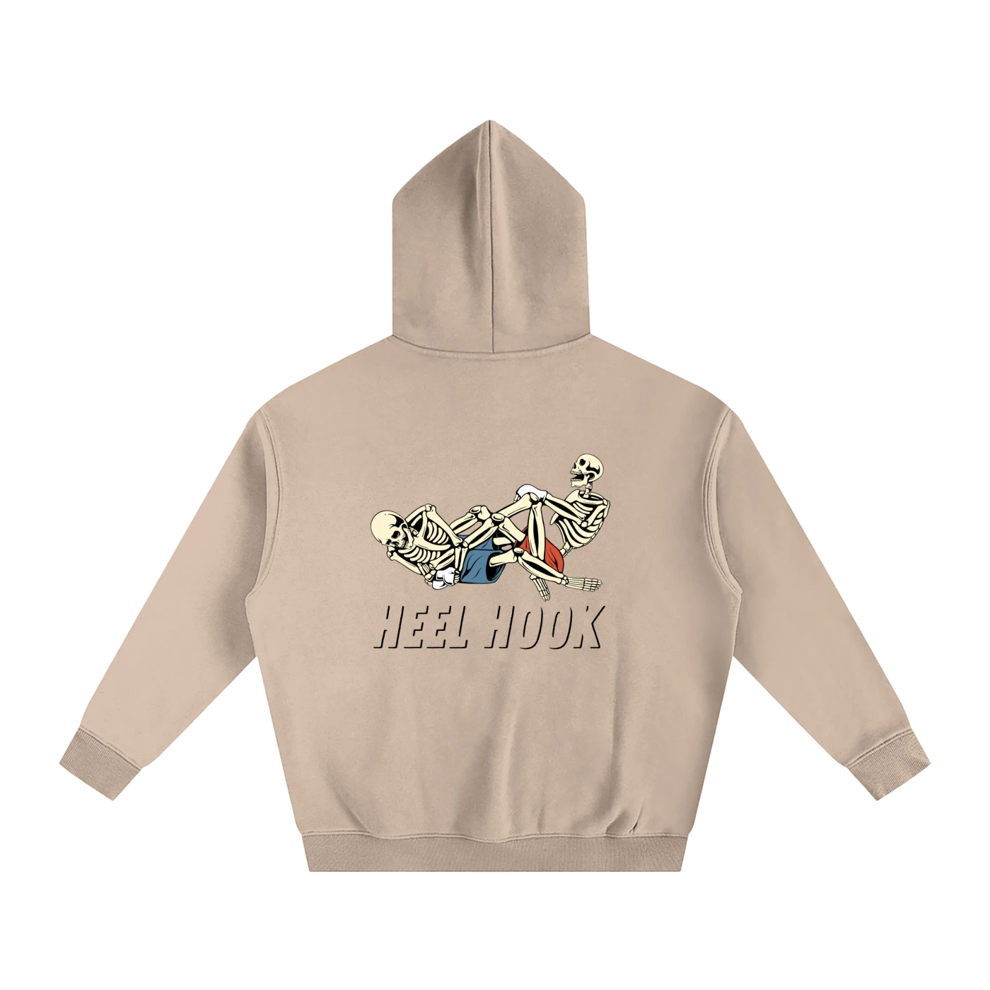 Heel Hook Black Text Hoodie - ARETE